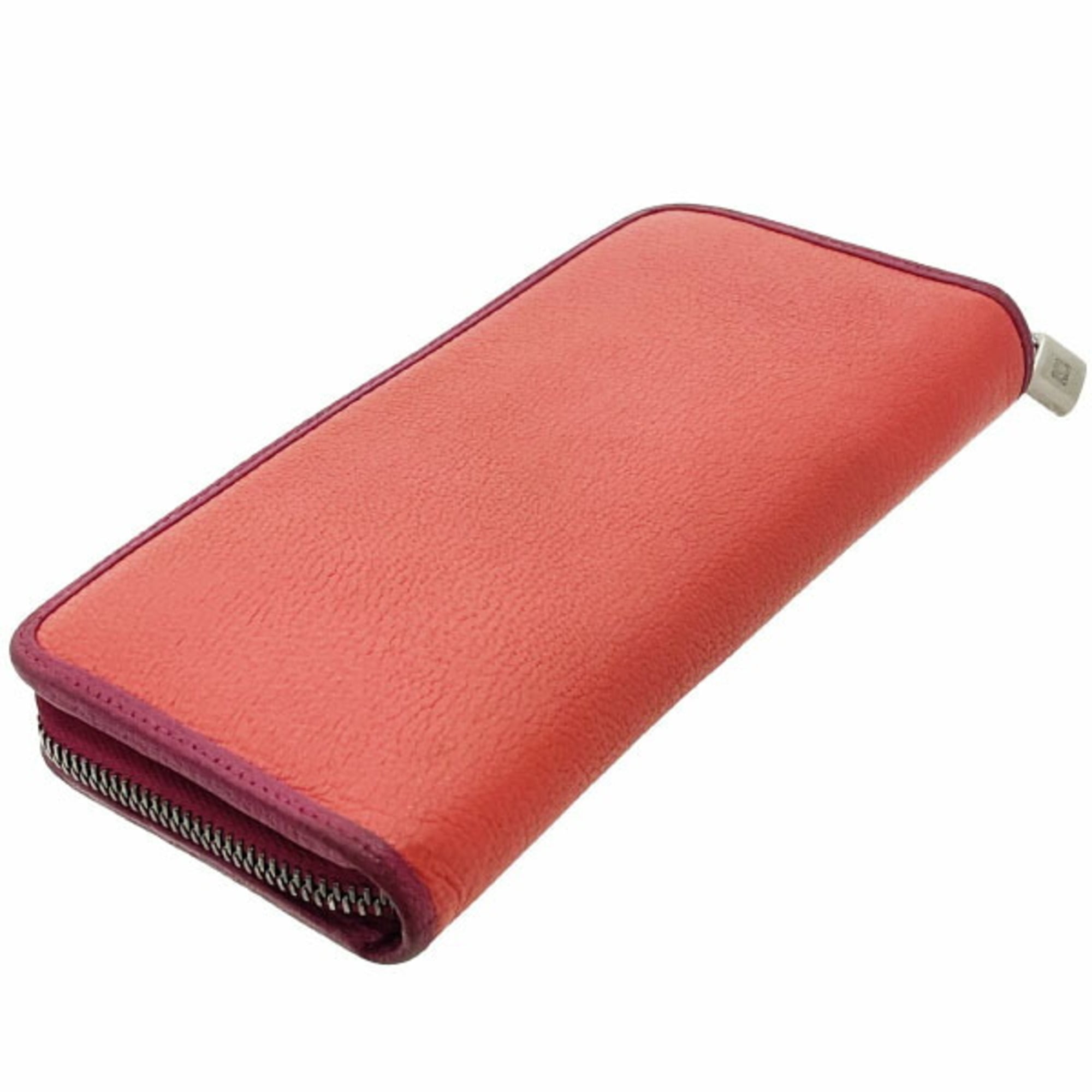 Loewe Bordeaux Coral Red Leather Coin Purse/Coin Case (Pre-Owned)