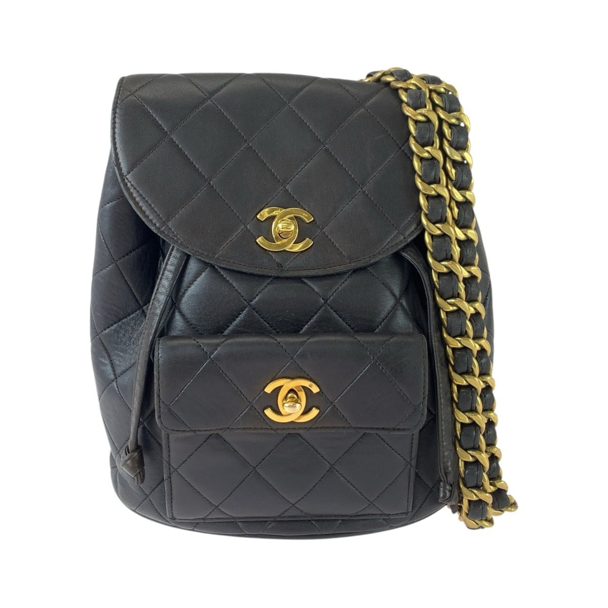 Chanel Black Leather Backpack (Pre-Owned)