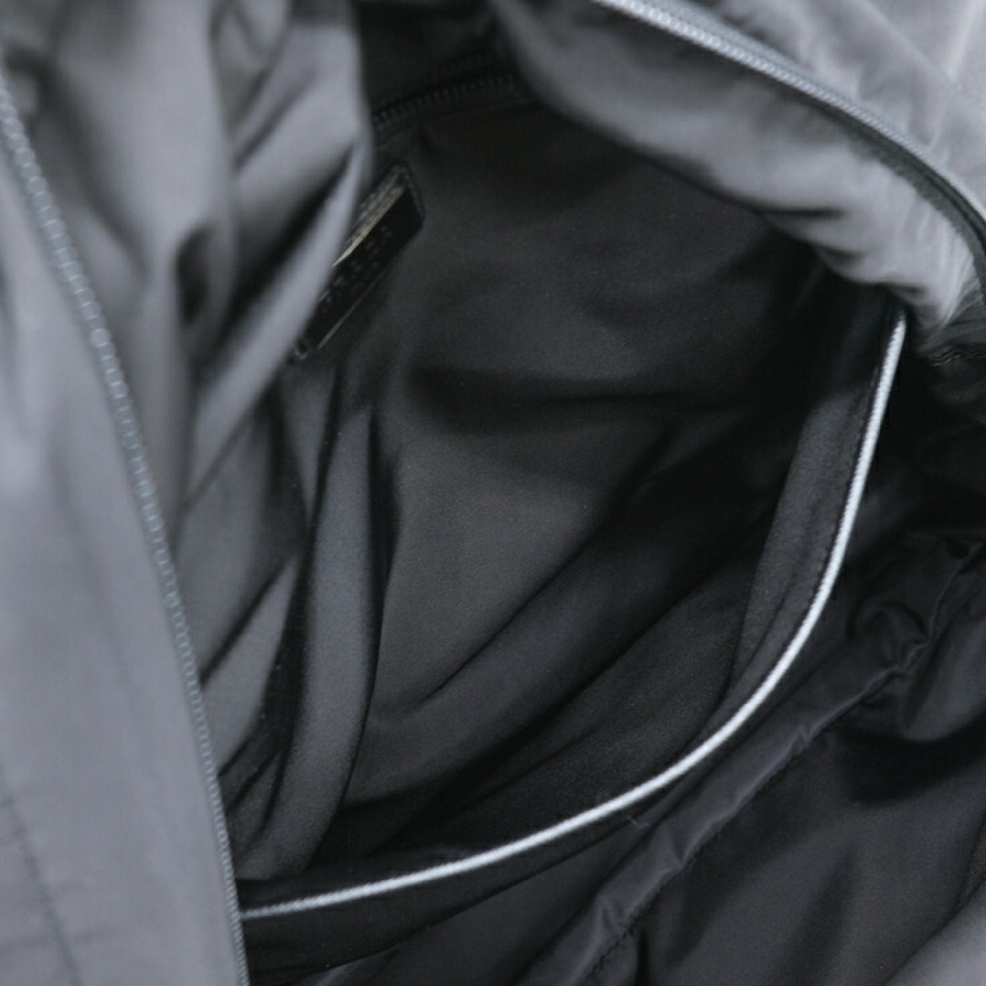 Prada Black Blue Nylon Leather Backpack (Pre-Owned)