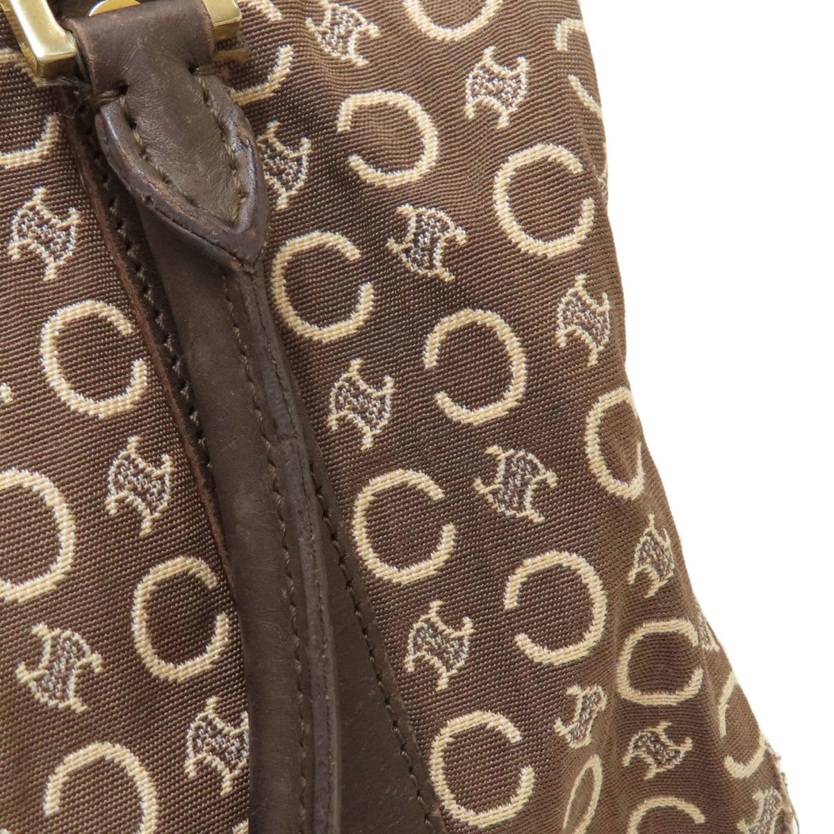 Celine Brown Canvas Handbag (Pre-Owned)