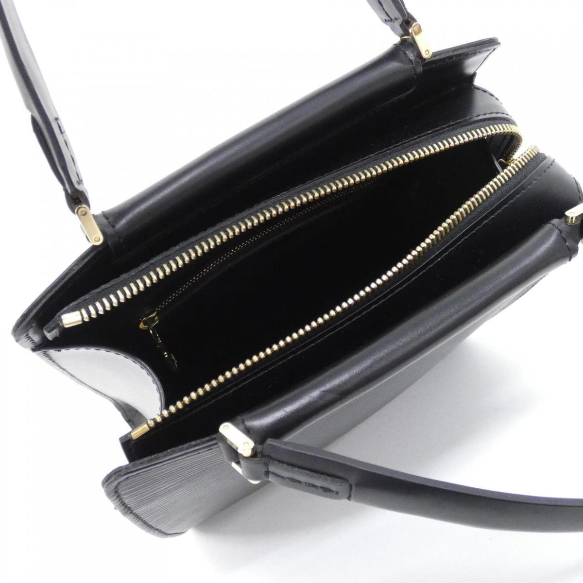 Louis Vuitton Black Leather Handbag (Pre-Owned)