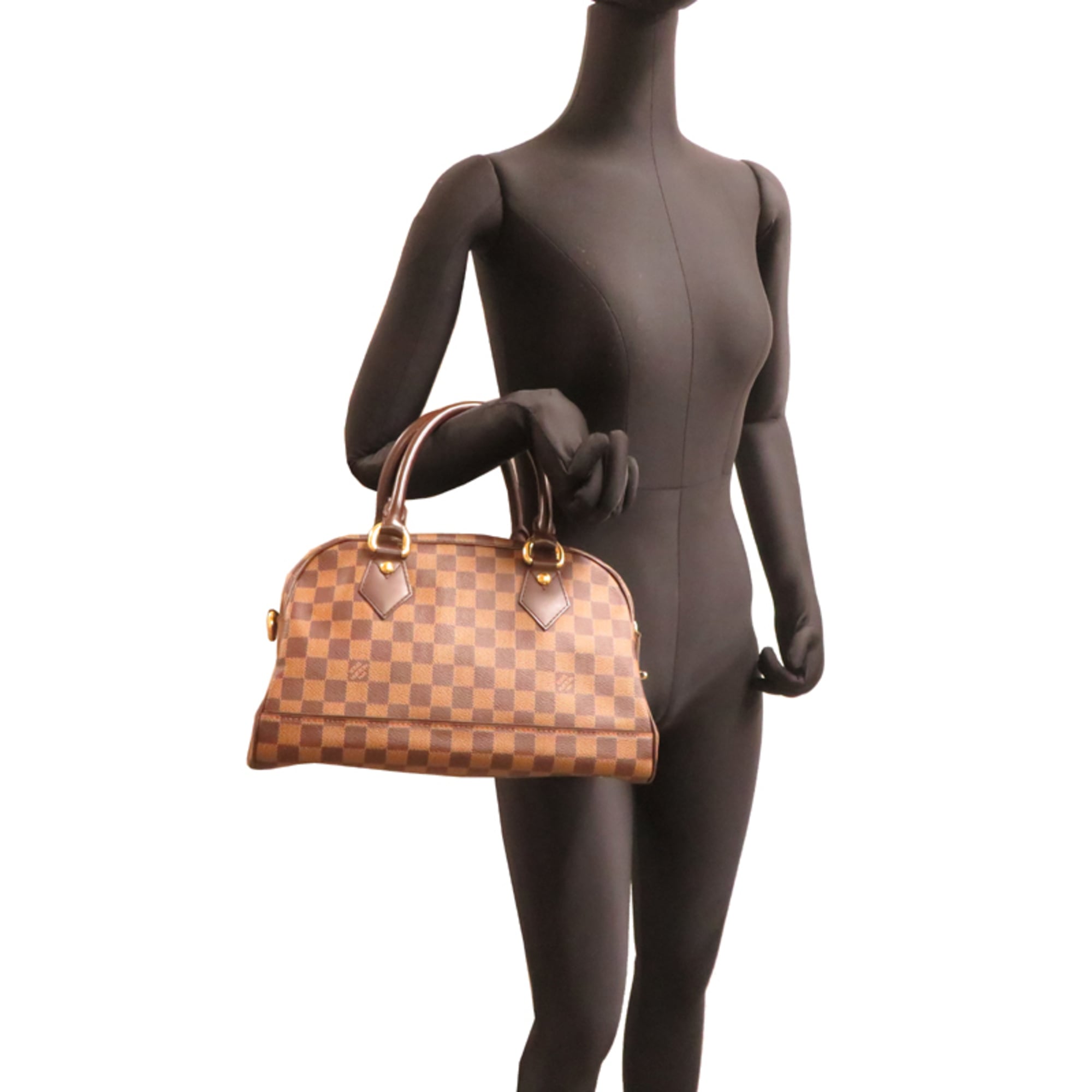 Louis Vuitton Brown Damier Canvas Handbag (Pre-Owned)