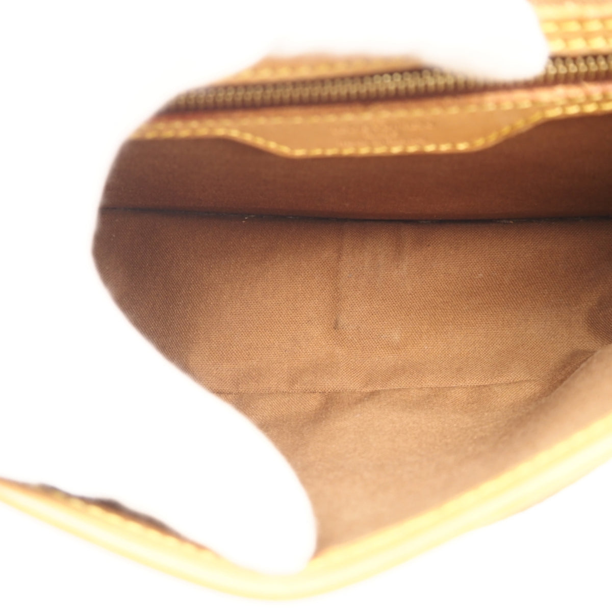 Louis Vuitton Monogram Beige Brown Coated Canvas Leather Shoulder Bag (Pre-Owned)
