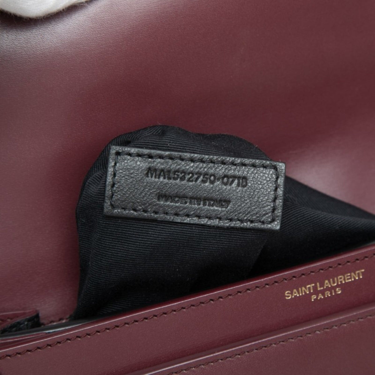 Saint Laurent Bordeaux Leather Shoulder Bag (Pre-Owned)