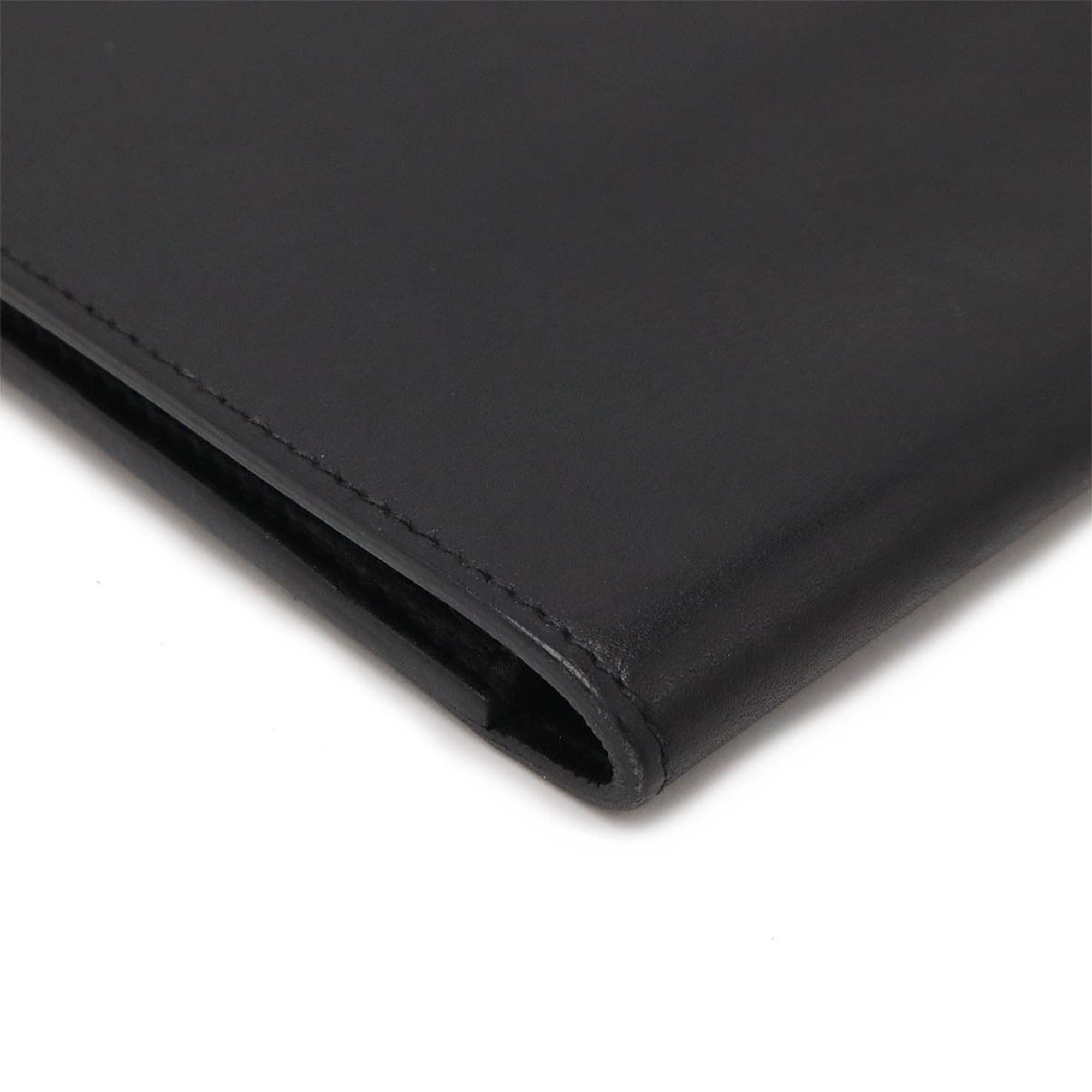 Hermes Black Evergrain Leather Long Wallet (Bi-Fold) (Pre-Owned)