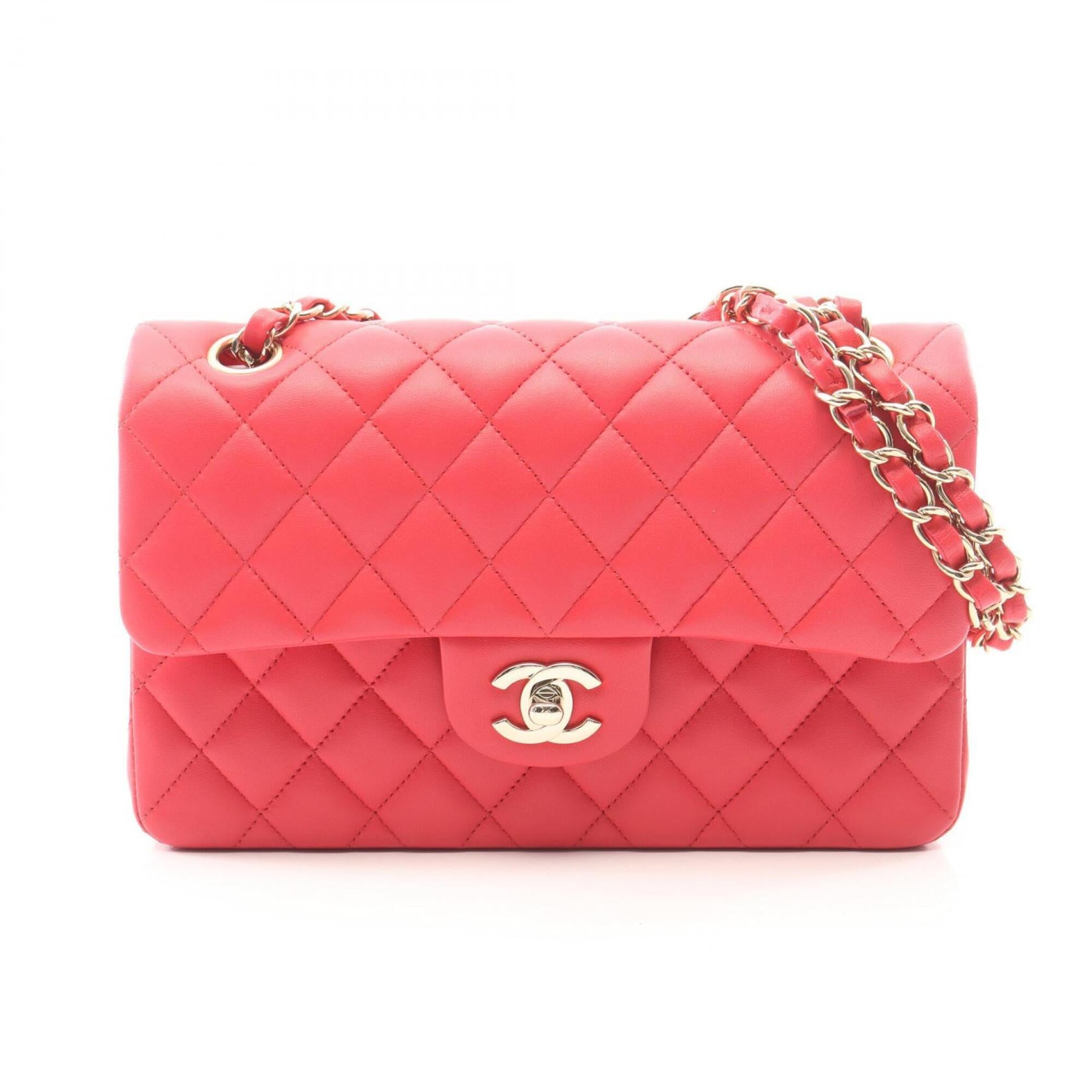 Chanel Pink Leather Handbag Shoulder Bag (Pre-Owned)