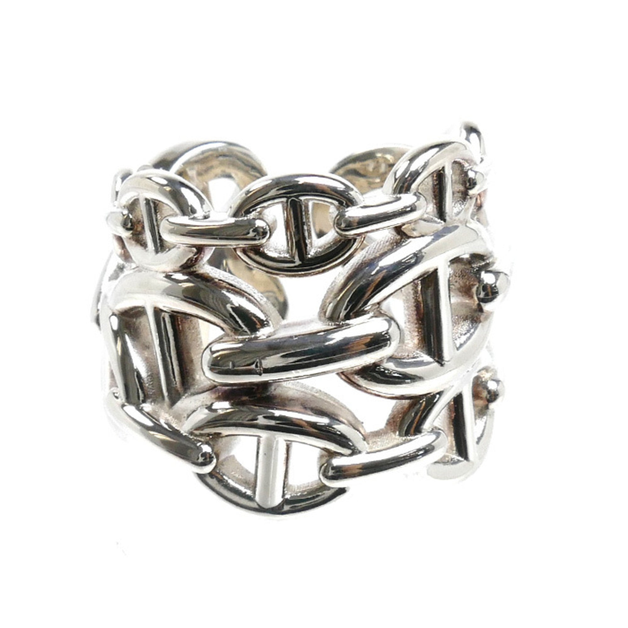Hermes Silver 925 Band Ring (Pre-Owned)