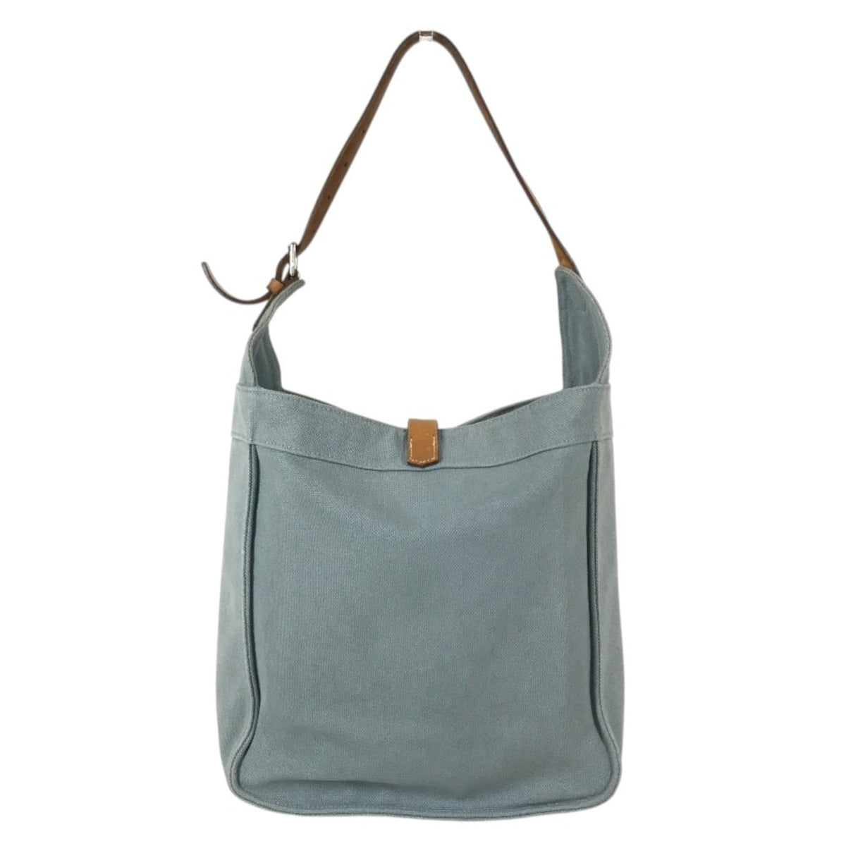 Hermes Marwari Blue Canvas Shoulder Bag Tote Bag (Pre-Owned)