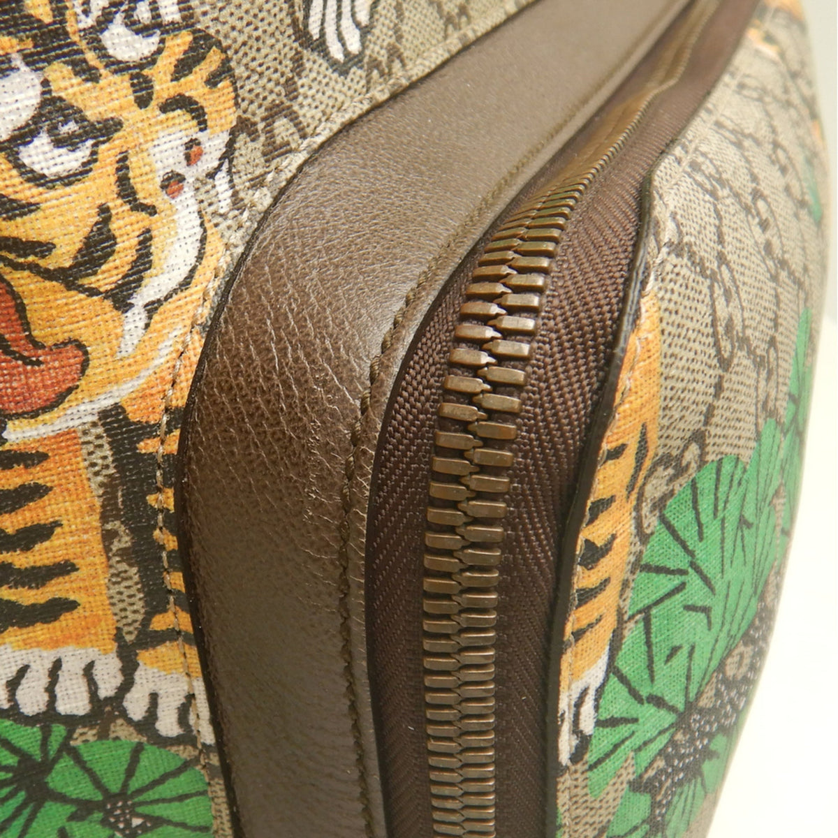 Gucci Beige Green Yellow Gg Supreme Backpack (Pre-Owned)