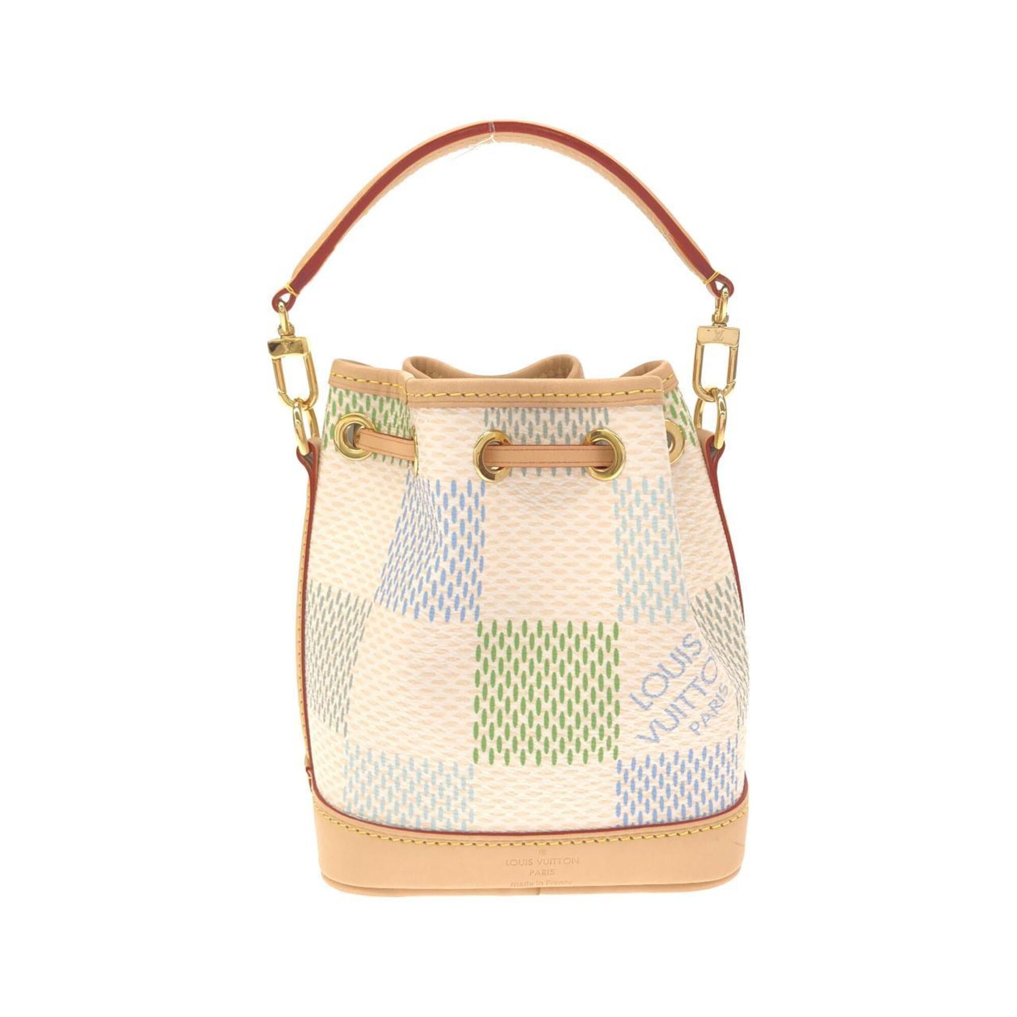 Louis Vuitton Beige Pistache Yellow Coated Canvas Shoulder Bag (Pre-Owned)