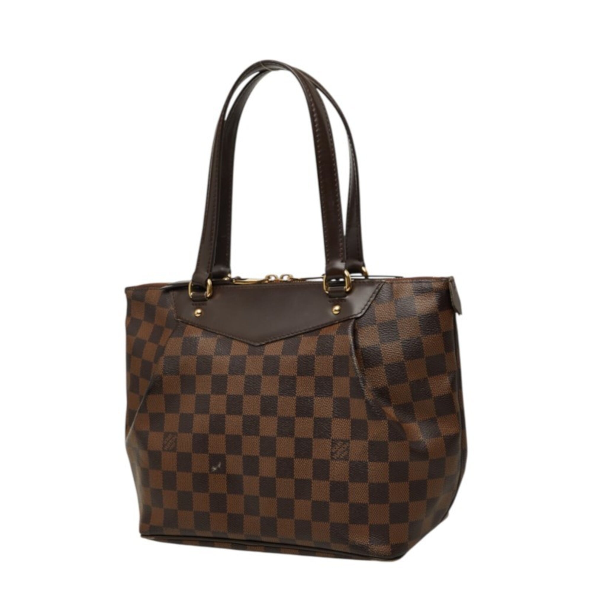 Louis Vuitton Brown Damier Canvas Pvc Leather Shoulder Bag Tote Bag (Pre-Owned)