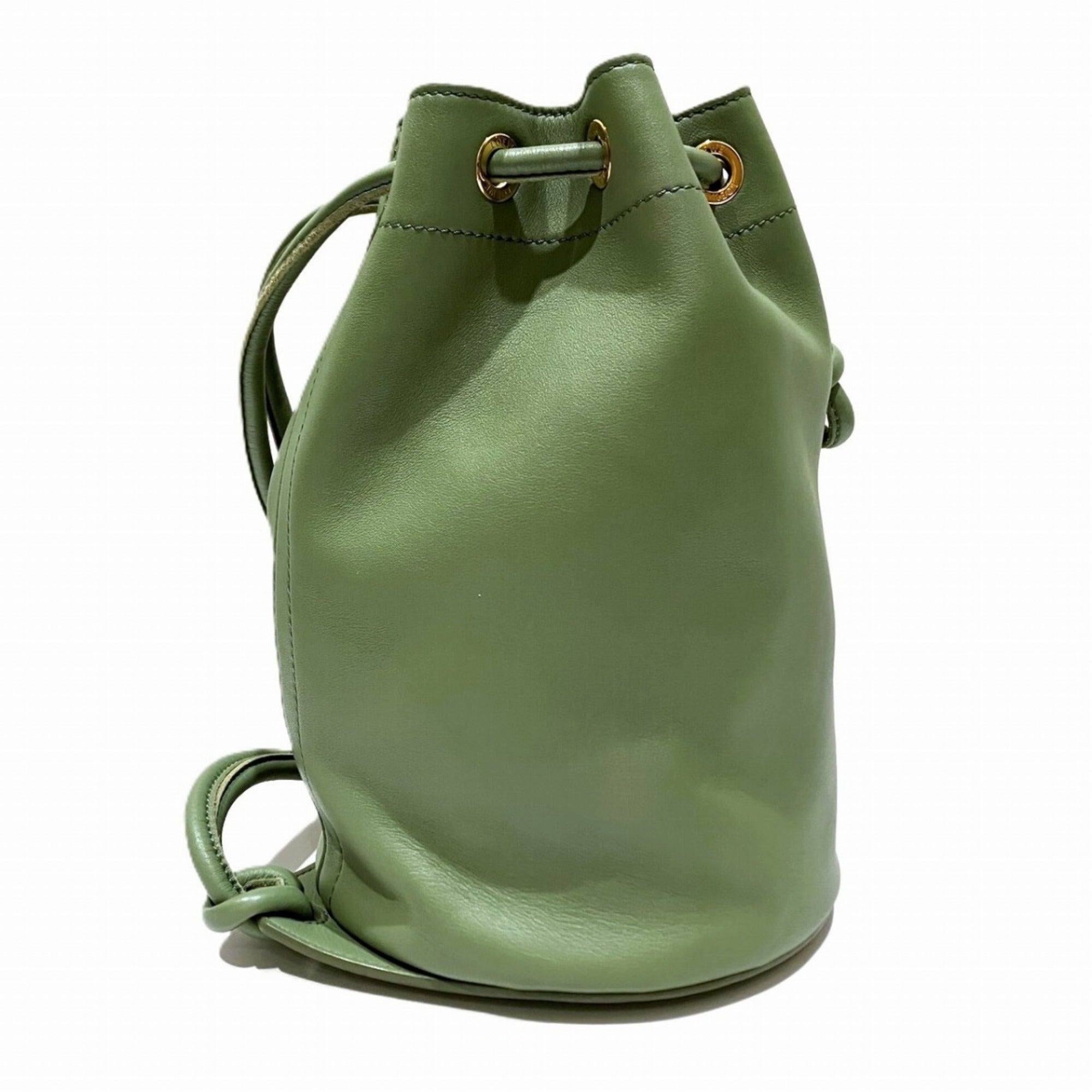 Loewe Dark Green Green Leather Shoulder Bag (Pre-Owned)