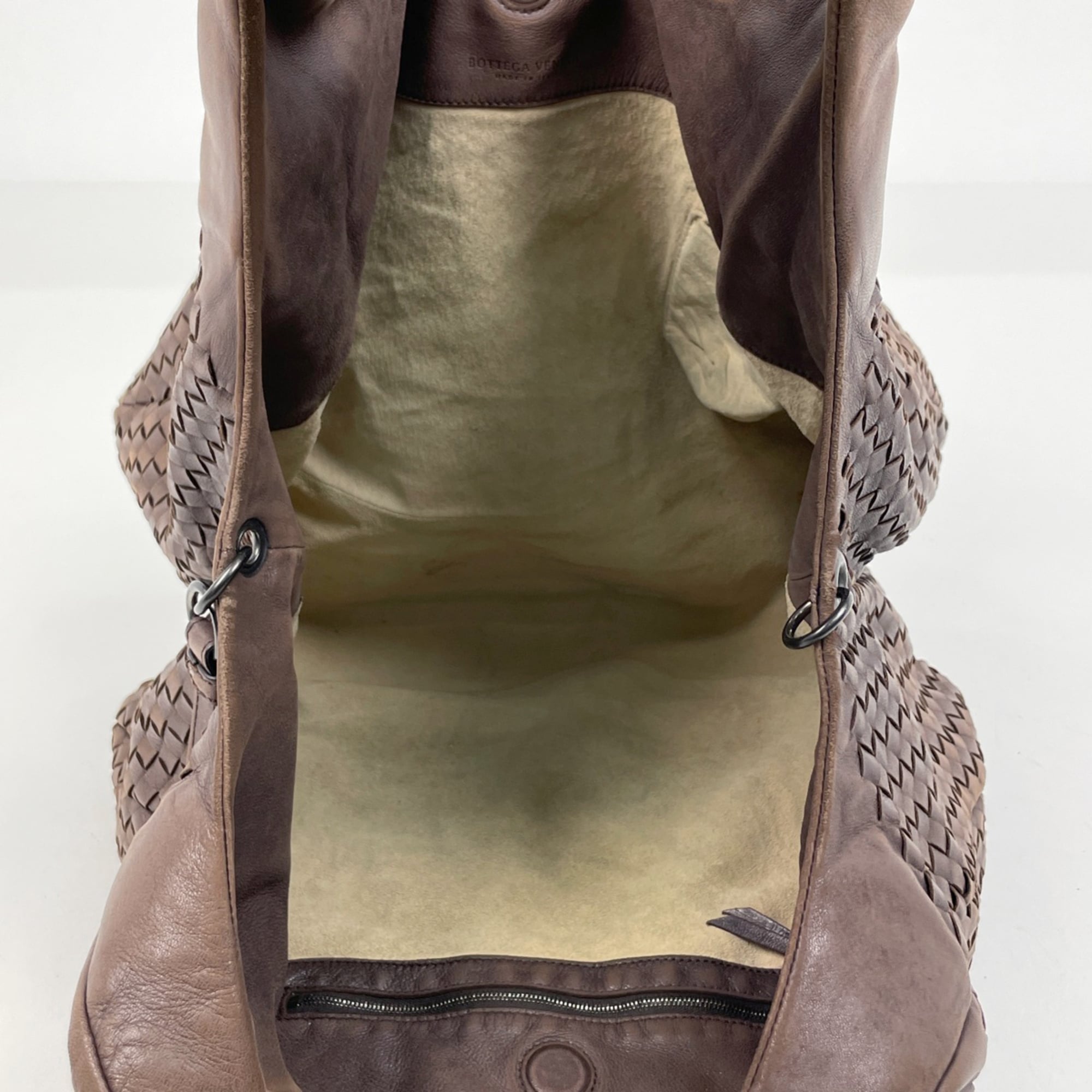 Bottega Veneta Brown Leather Handbag Shoulder Bag (Pre-Owned)