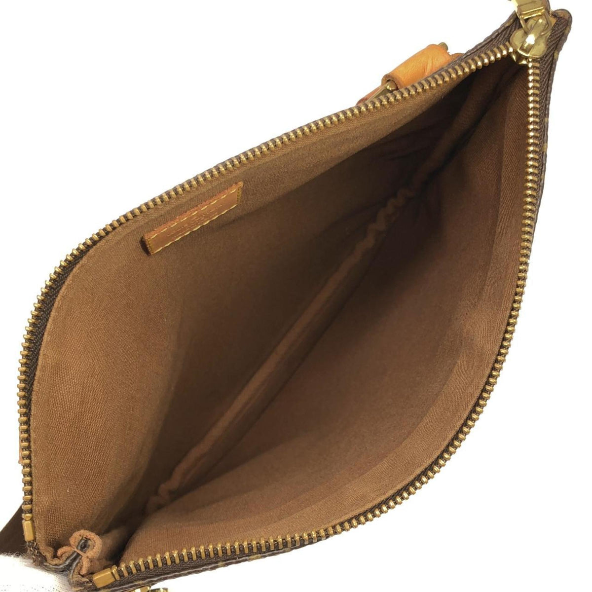 Louis Vuitton Marron Coated Canvas Pochette Shoulder Bag (Pre-Owned)