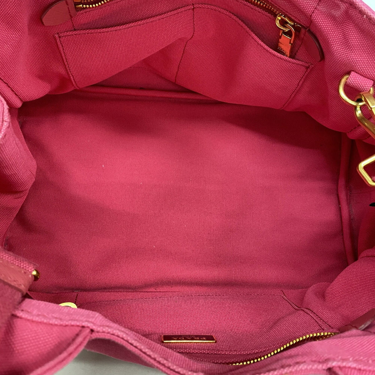 Prada Pink Canvas Tote Bag (Pre-Owned)
