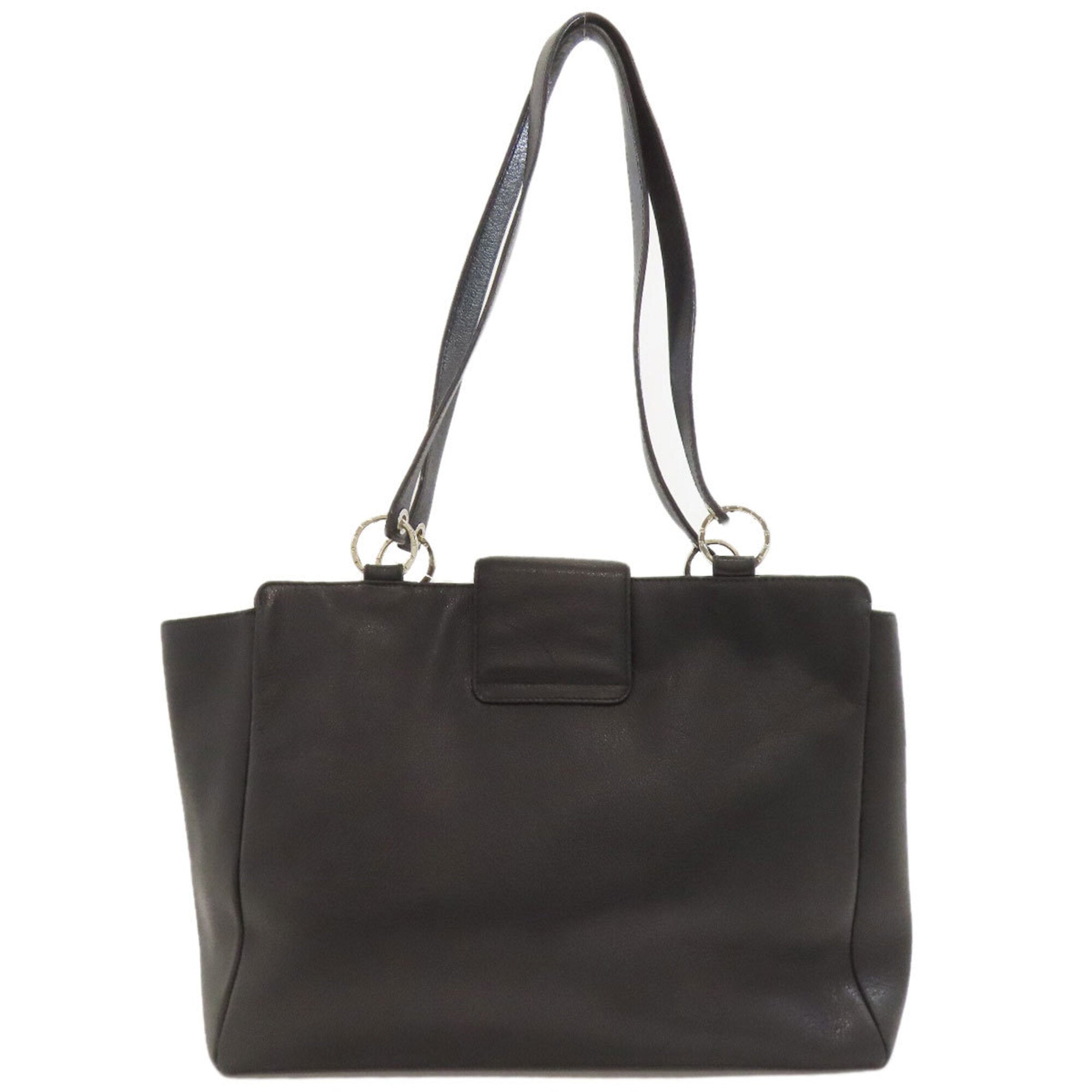 Bvlgari Black Leather Tote Bag (Pre-Owned)