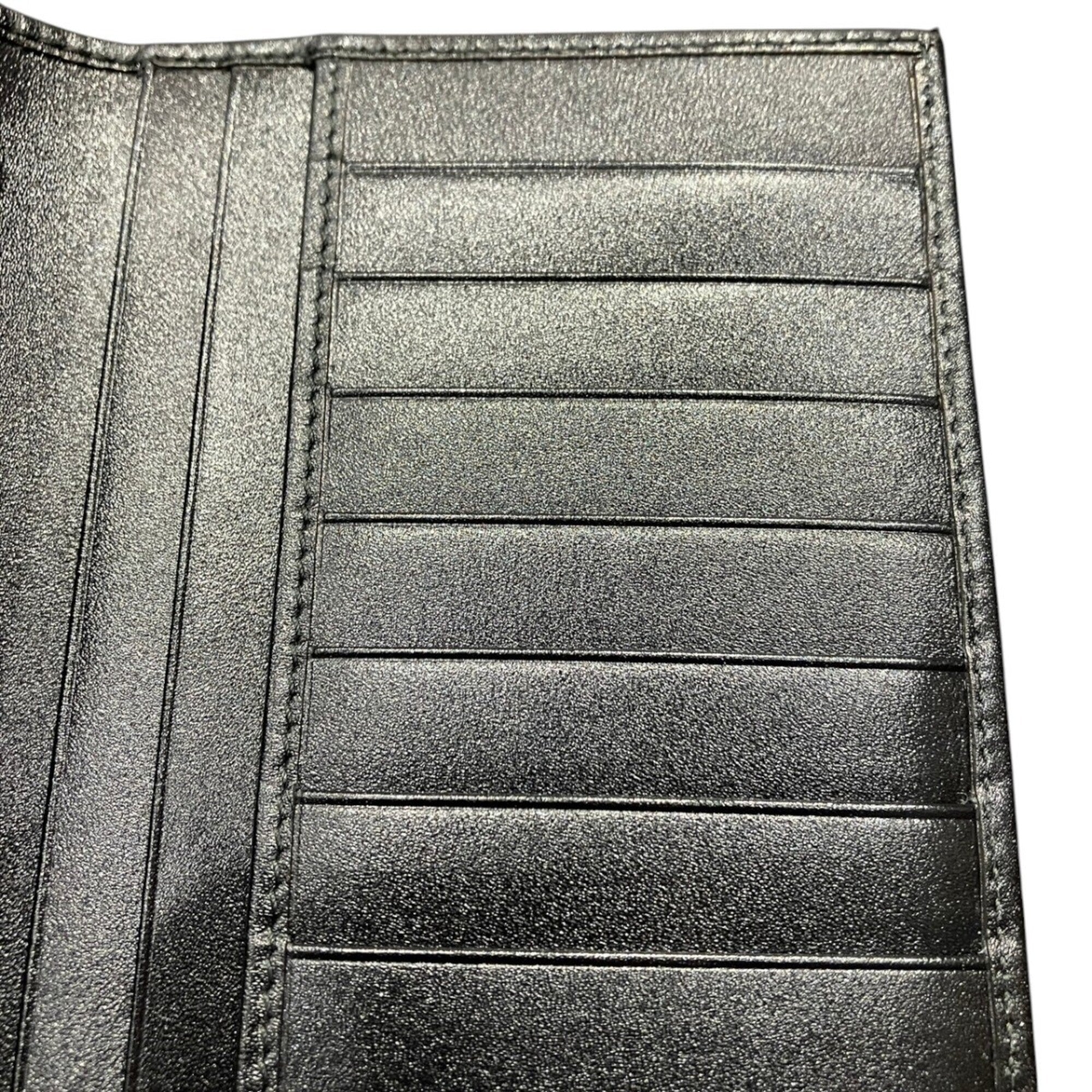 Bvlgari Weekend Gray Pvc Leather Long Wallet (Bi-Fold) (Pre-Owned)