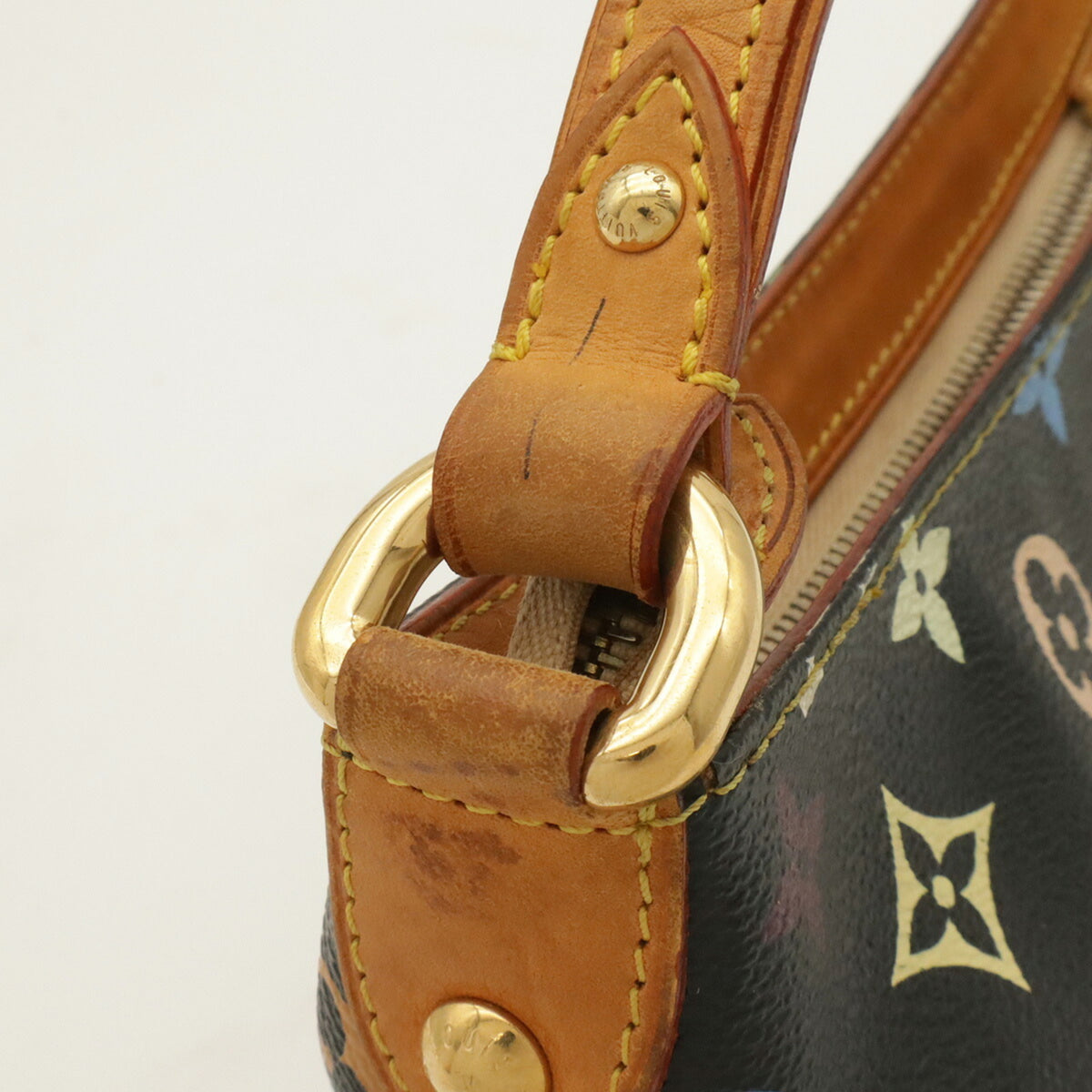 Louis Vuitton Black Multi-Color Noir Monogram Multicolore Canvas Handbag Shoulder Bag (Pre-Owned)