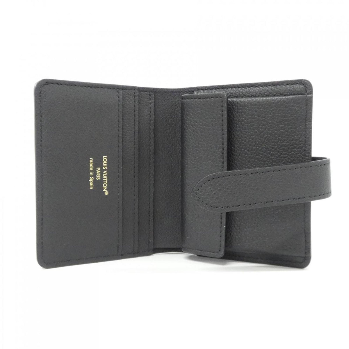 Louis Vuitton Black Leather Wallet (Bi-Fold) (Pre-Owned)