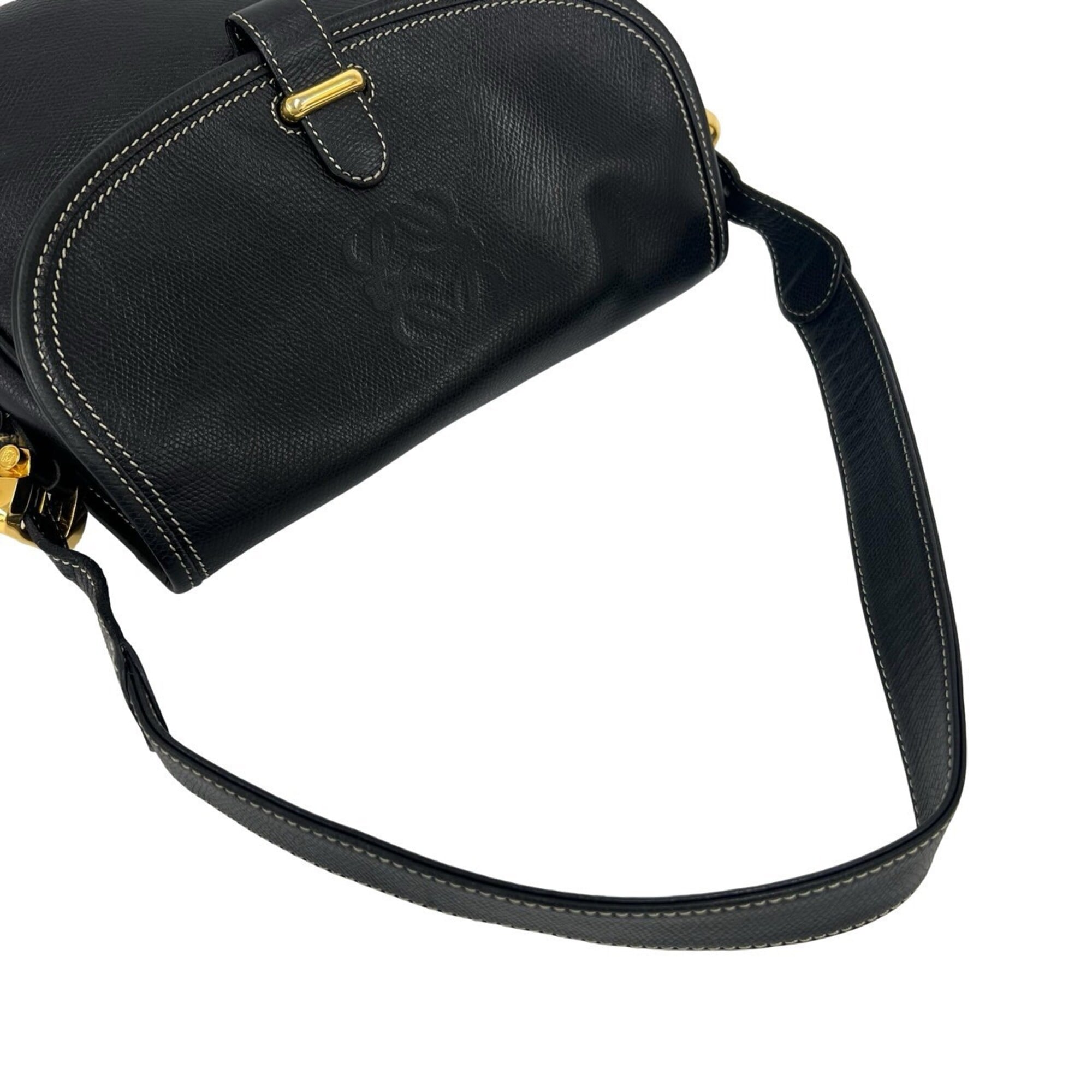 Loewe Black Leather Handbag Shoulder Bag (Pre-Owned)