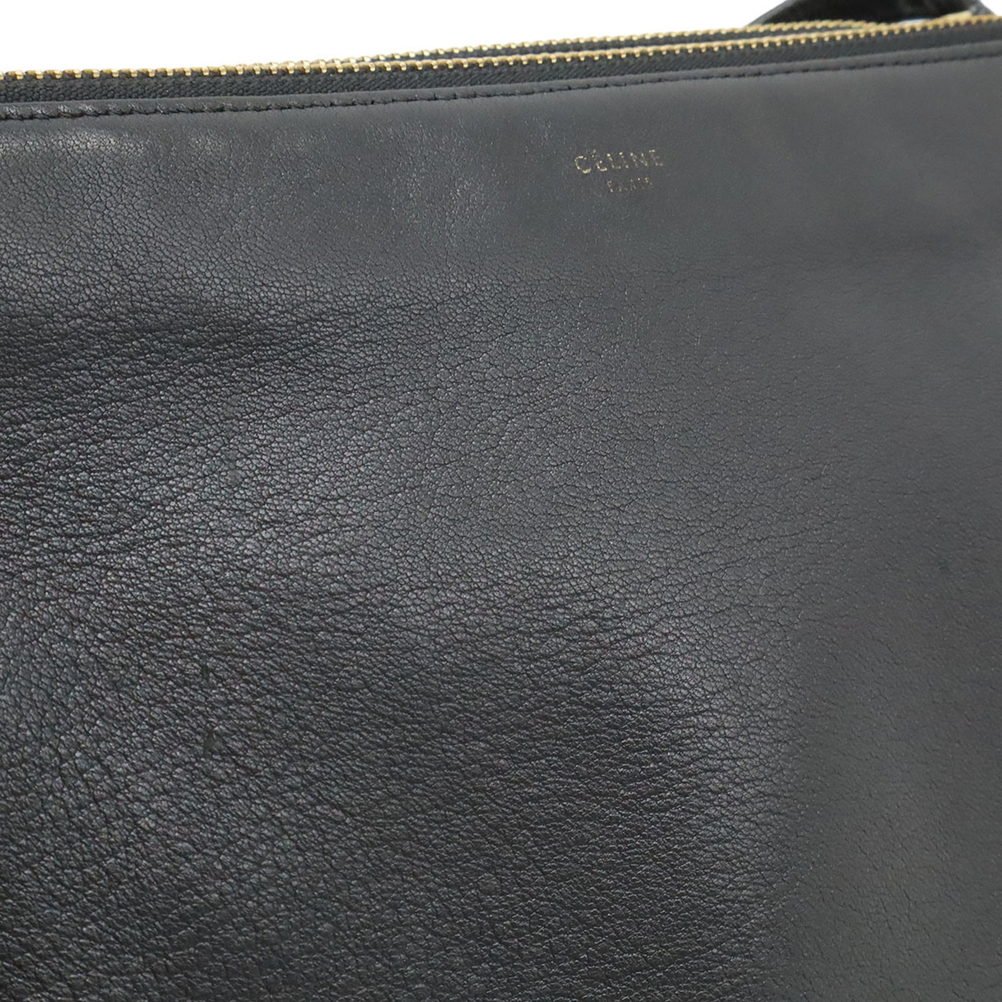 Celine Black Leather Pochette Pouch Shoulder Bag (Pre-Owned)