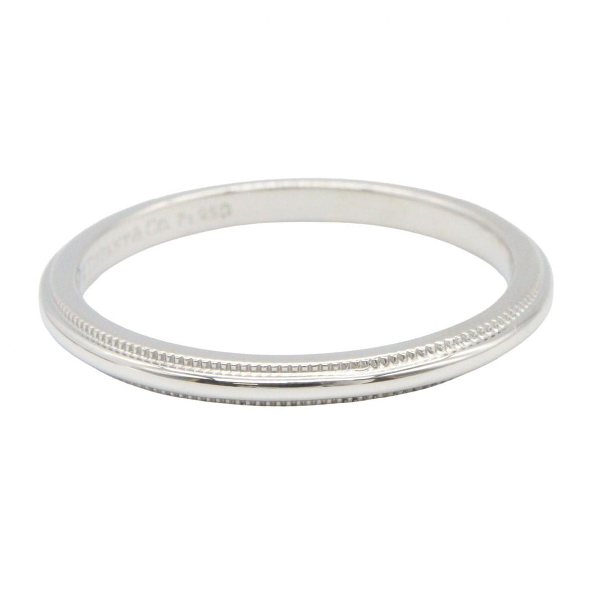 Tiffany Silver Platinum 950 Band Ring (Pre-Owned)
