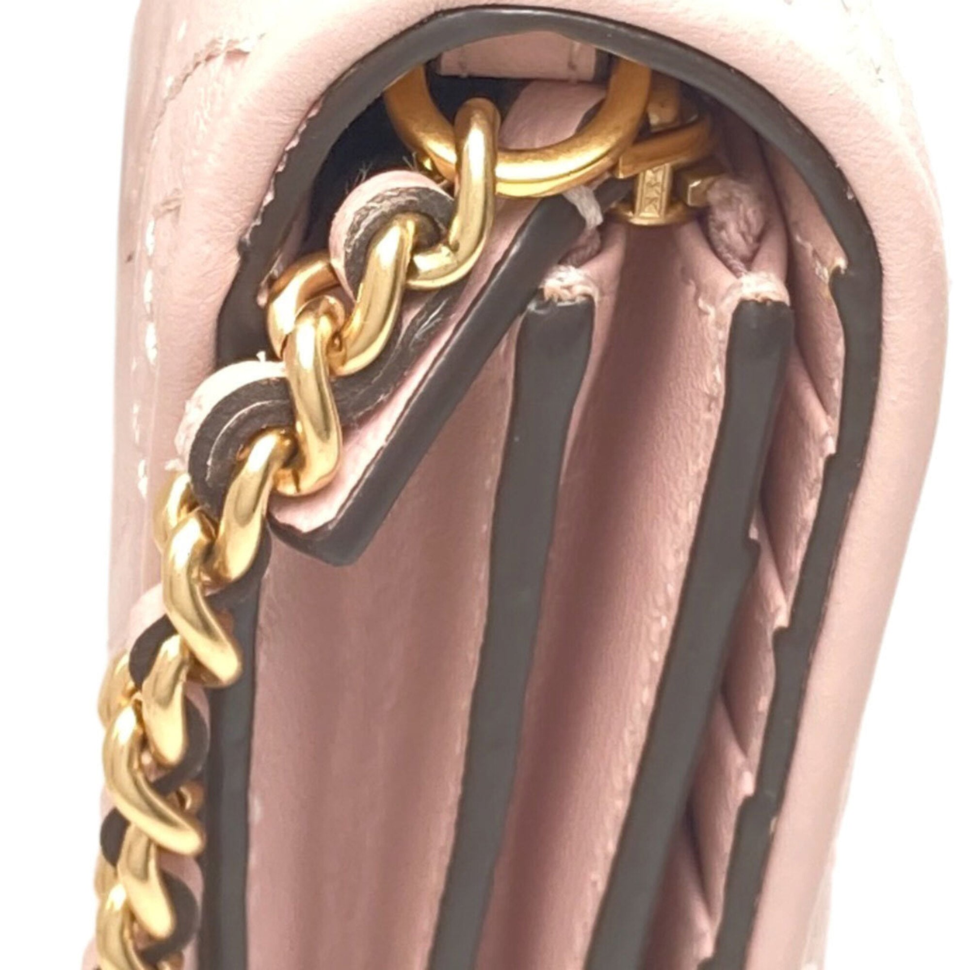 Tory Burch Pink Leather Chain/Shoulder Wallet (Pre-Owned)