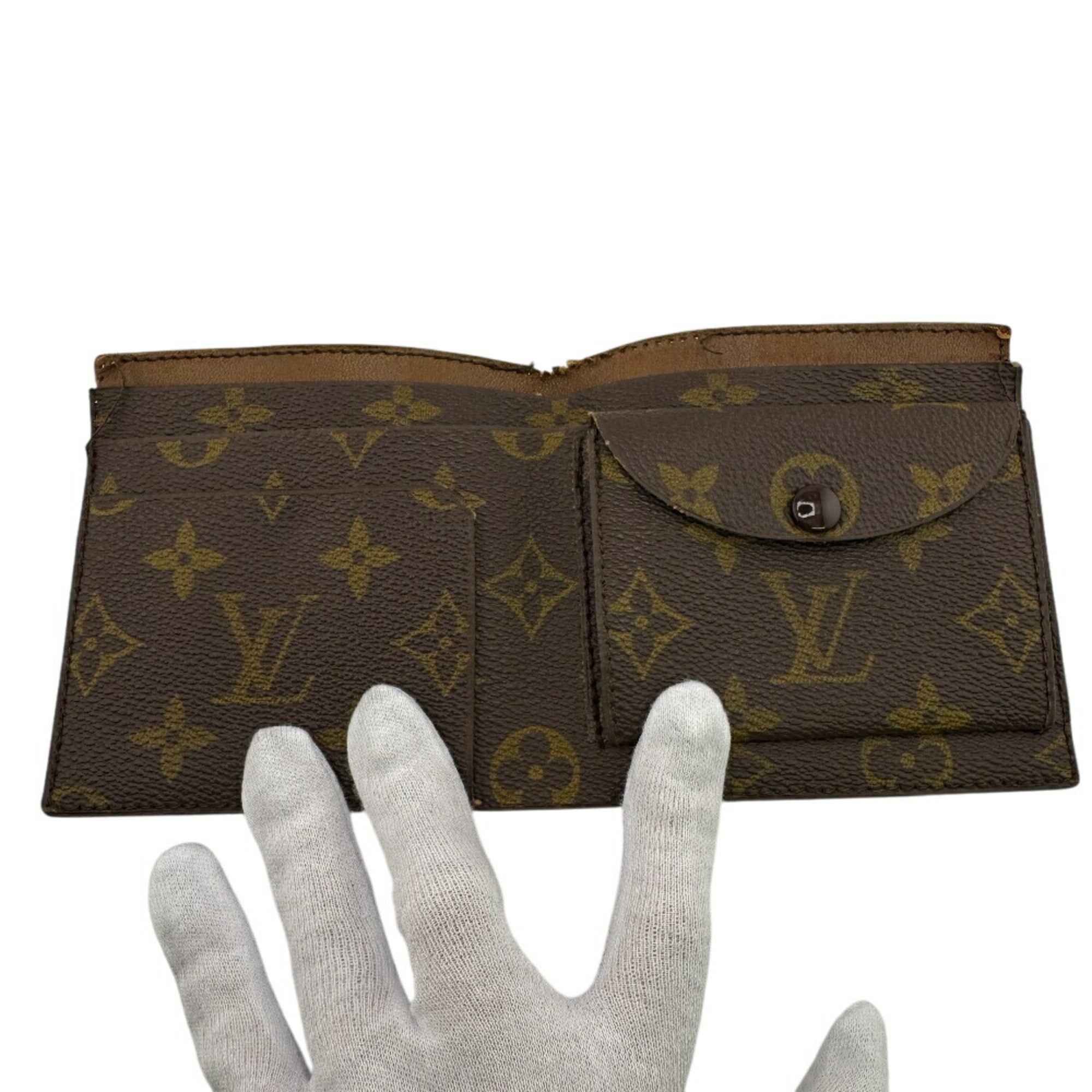 Louis Vuitton Brown Leather Wallet (Bi-Fold) (Pre-Owned)