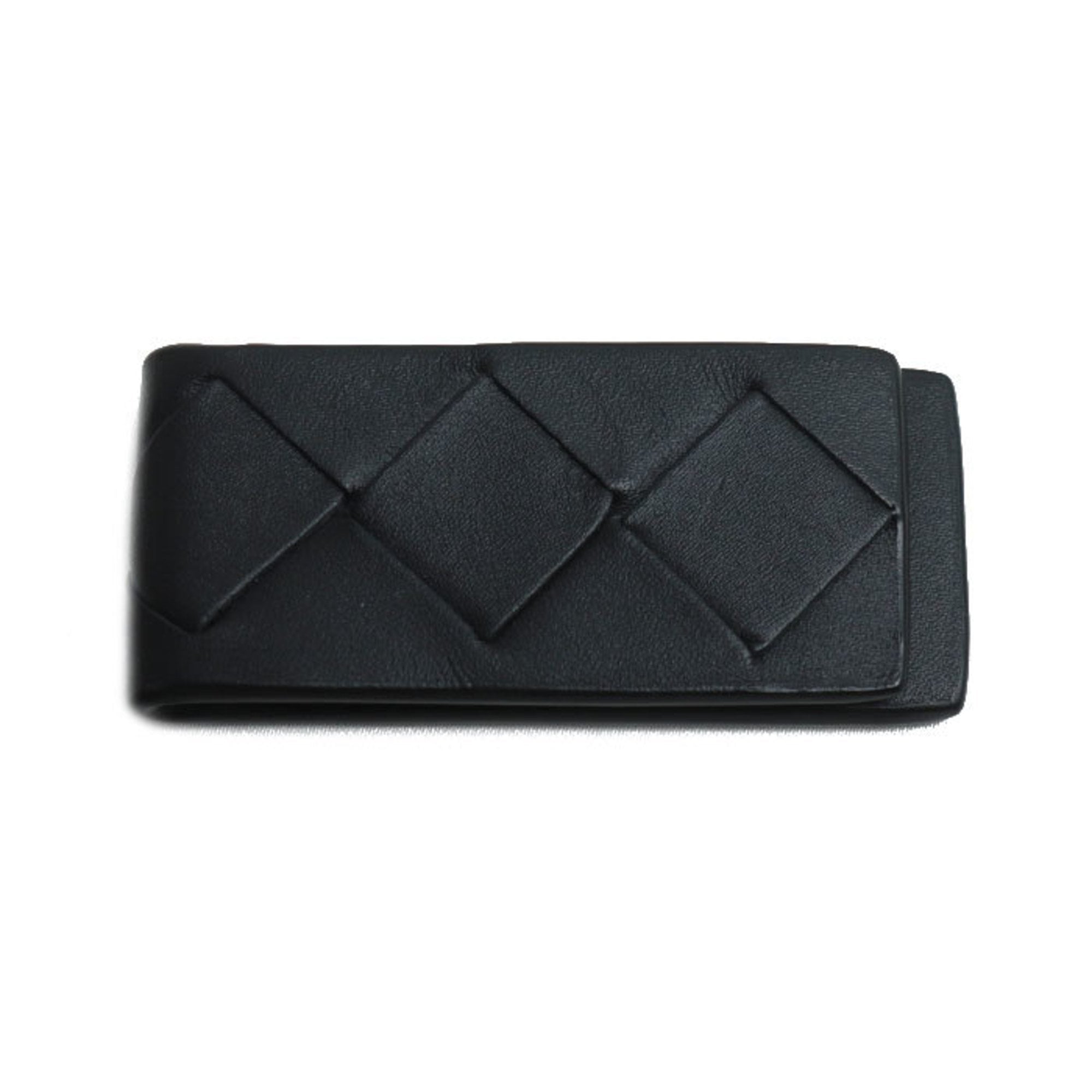 Bottega Veneta Intrecciato Black Leather Money Clip (Pre-Owned)