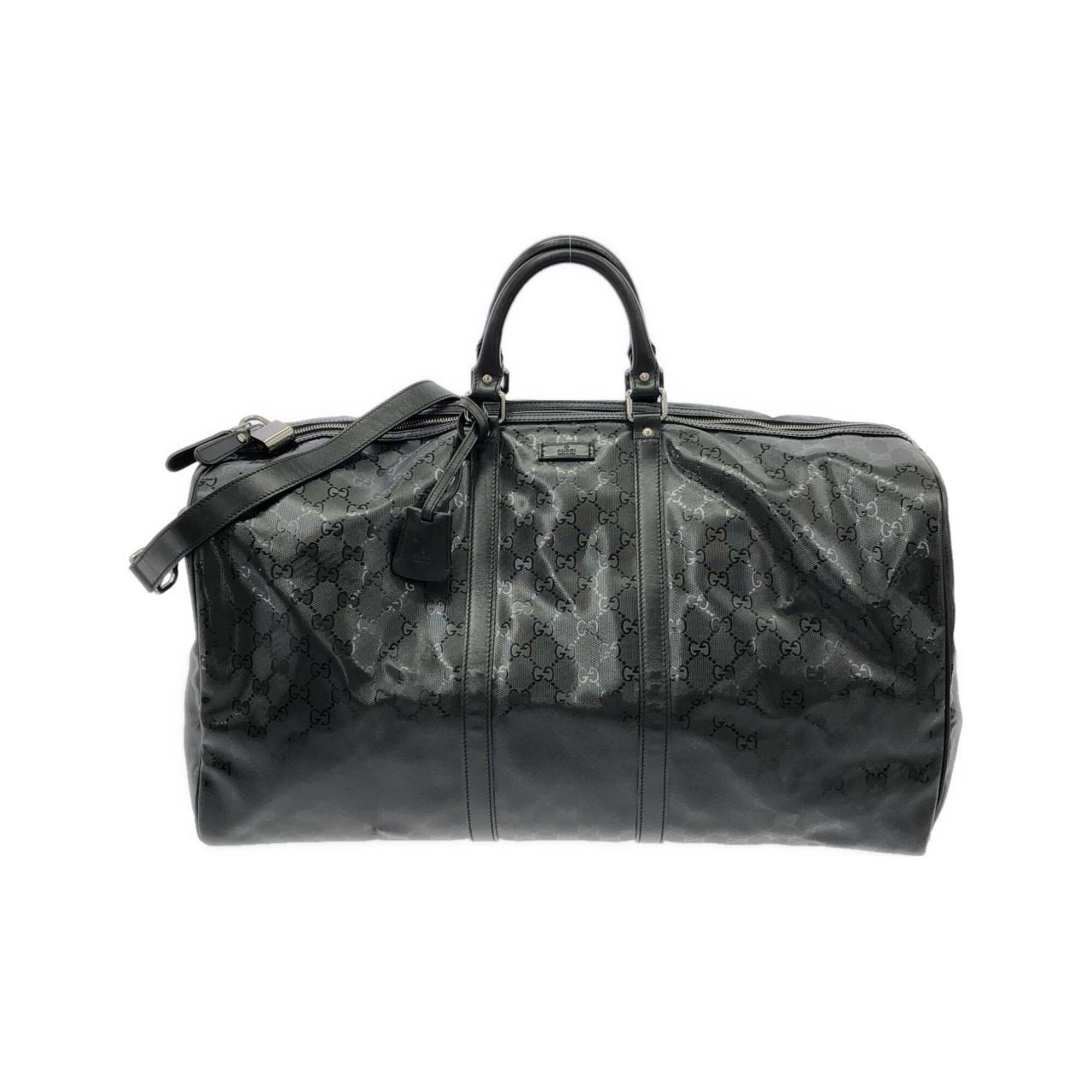 Gucci Black Gg Imprimé Boston Bag (Pre-Owned)