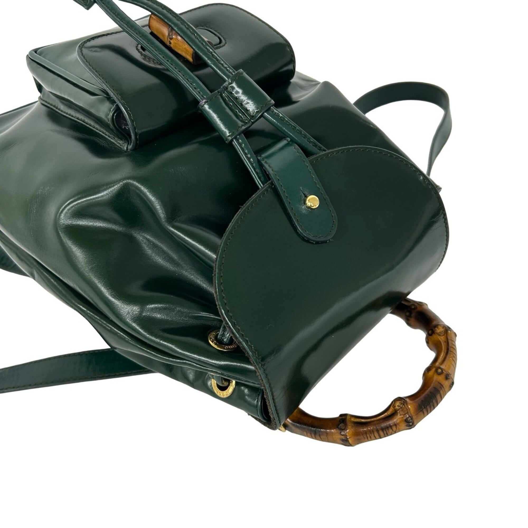Gucci Green Patent Leather Backpack (Pre-Owned)