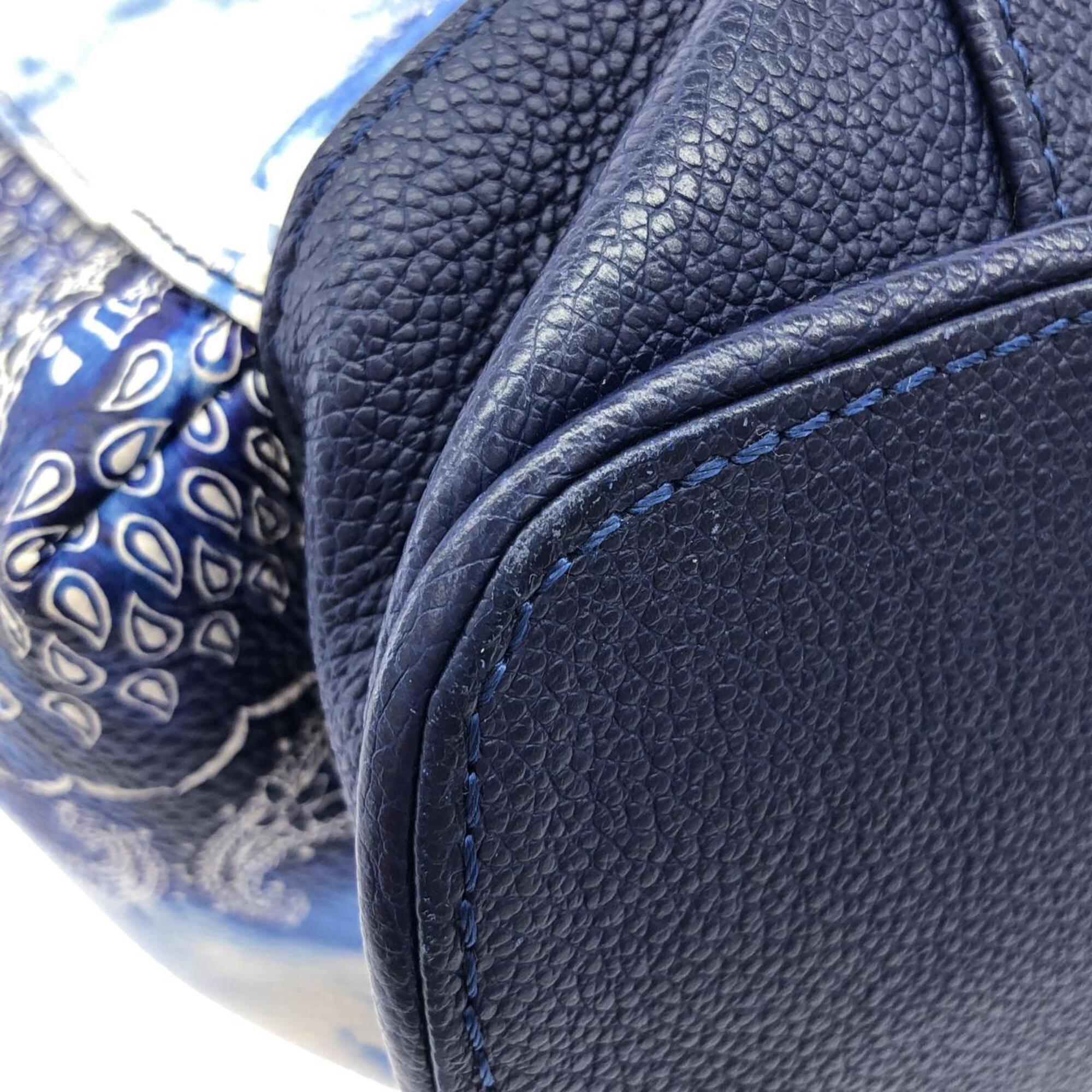 Louis Vuitton Blue Coated Canvas Handbag (Pre-Owned)