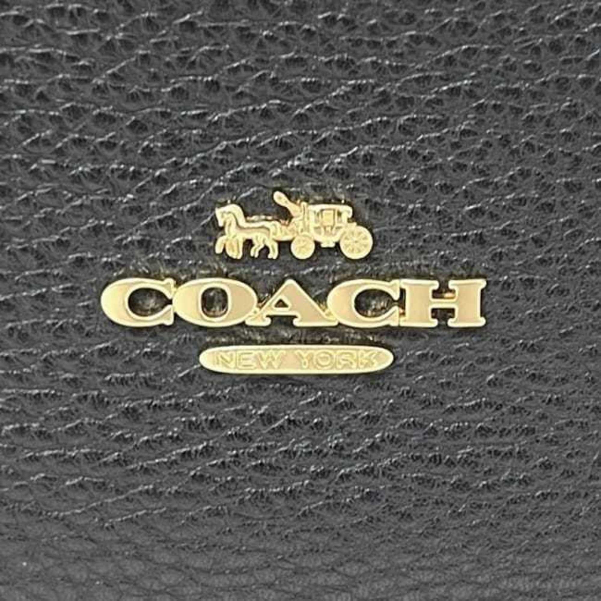 Coach Black Leather Shoulder Bag (Pre-Owned)