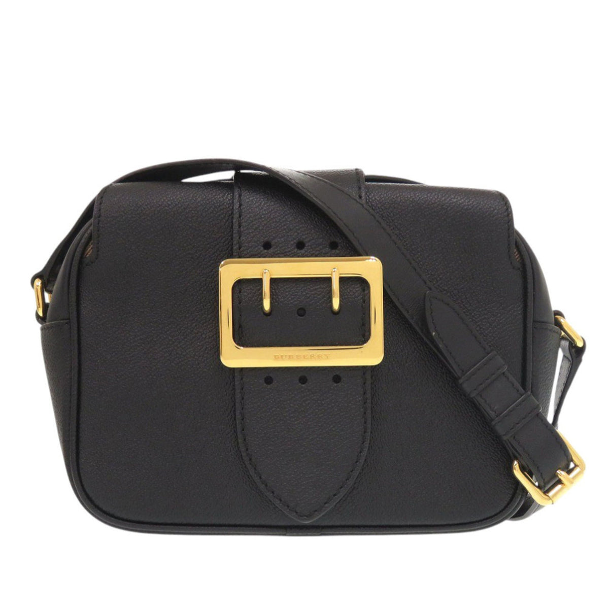 Burberry Black Leather Shoulder Bag (Pre-Owned)