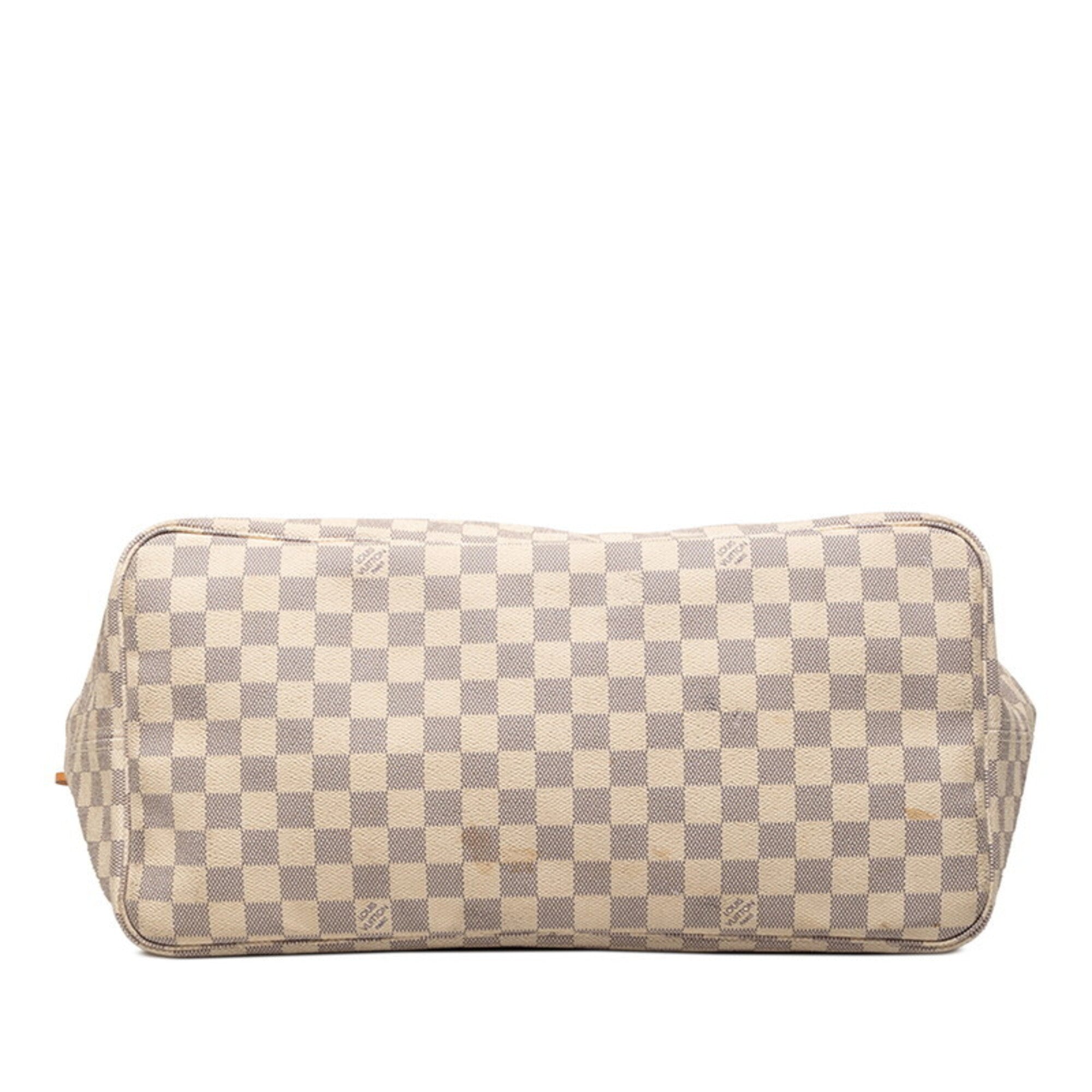 Louis Vuitton White Pvc Leather Shoulder Bag Tote Bag (Pre-Owned)