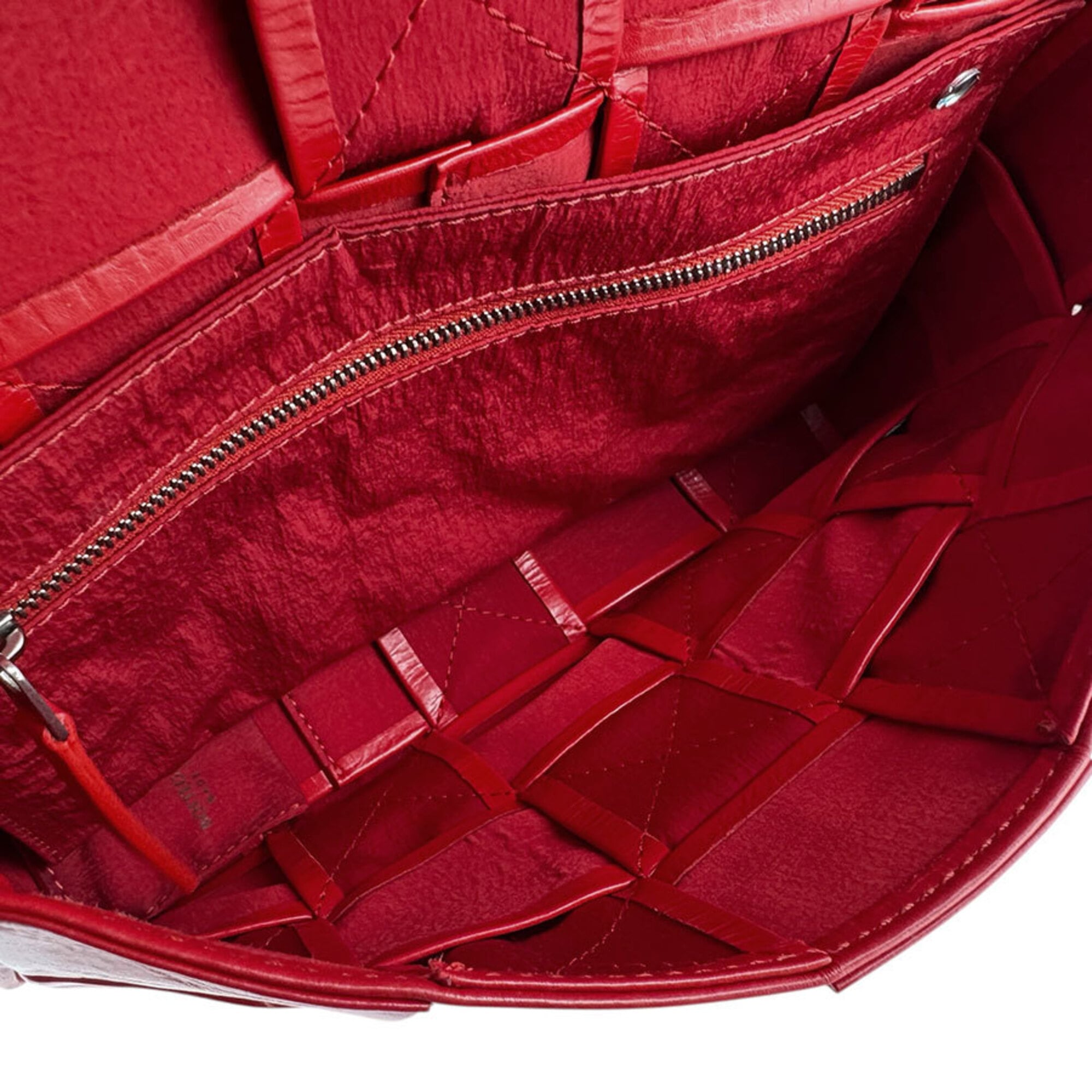 Bottega Veneta Red Color Leather Shoulder Bag (Pre-Owned)