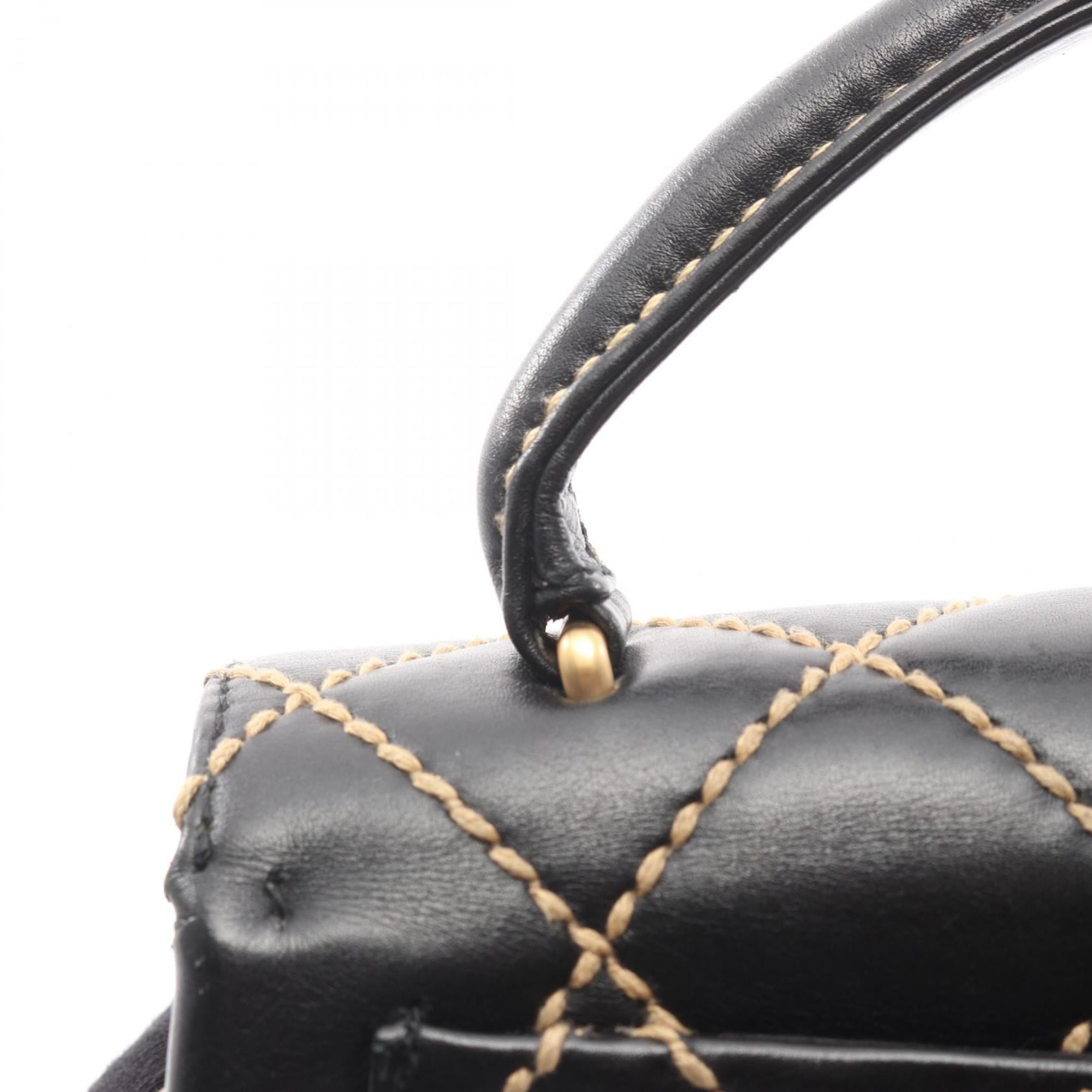 Chanel Black Leather Handbag (Pre-Owned)