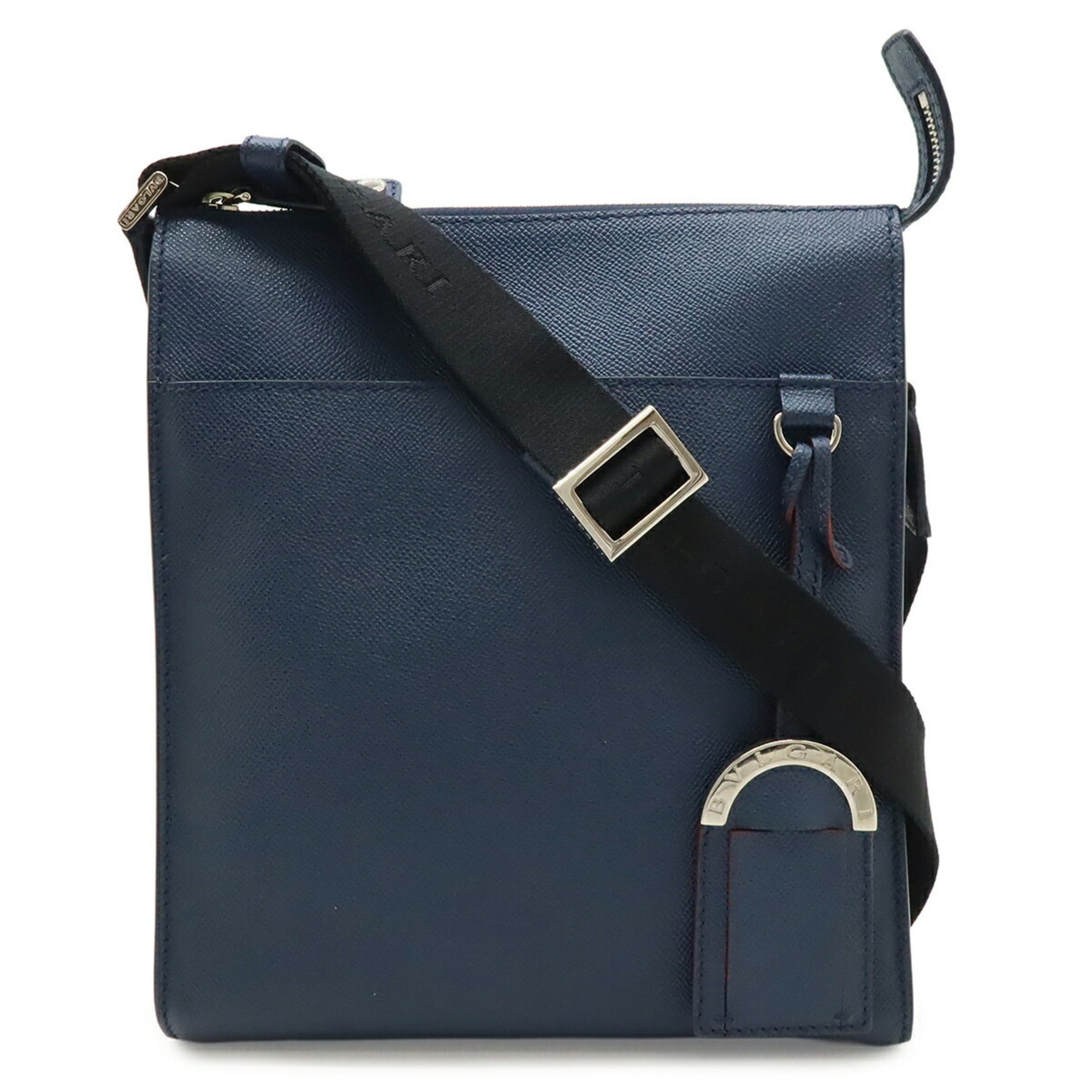 Bvlgari Bvlgari Bvlgari Navy Red Color Leather Handbag Shoulder Bag (Pre-Owned)