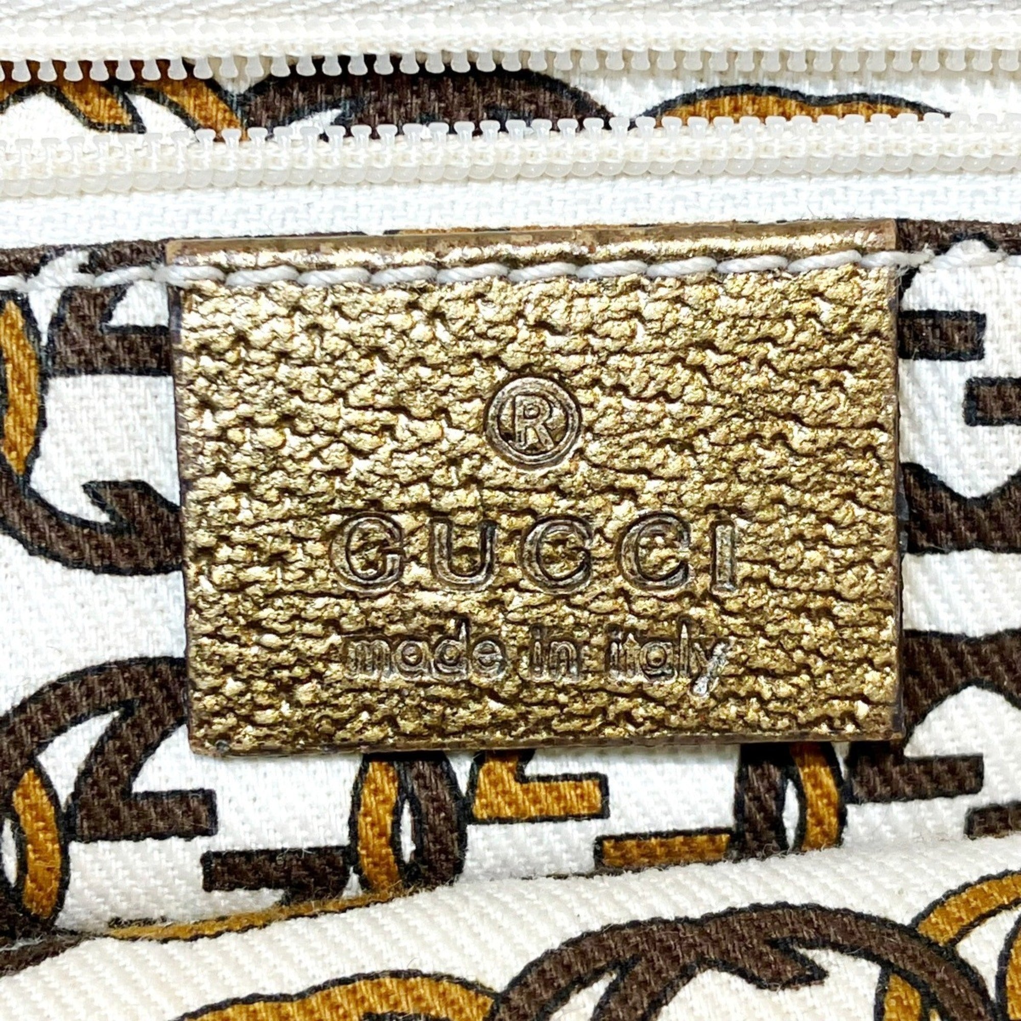 Gucci Brown Canvas Handbag (Pre-Owned)