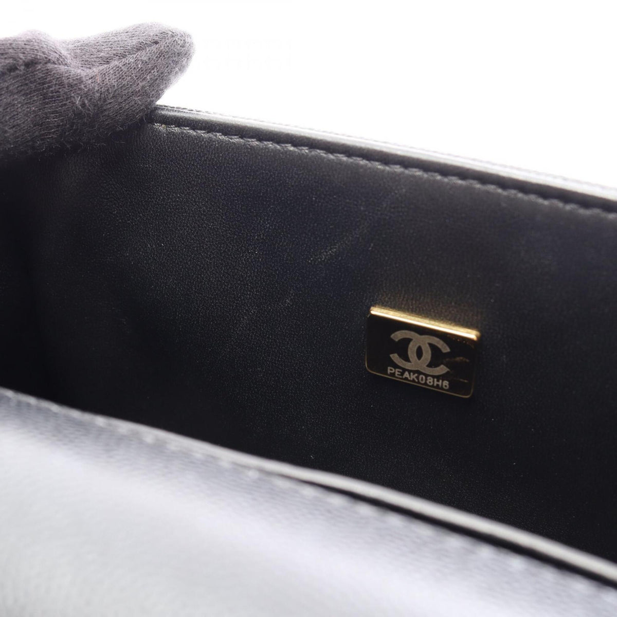 Chanel Black Grained Calfskin Handbag Shoulder Bag (Pre-Owned)