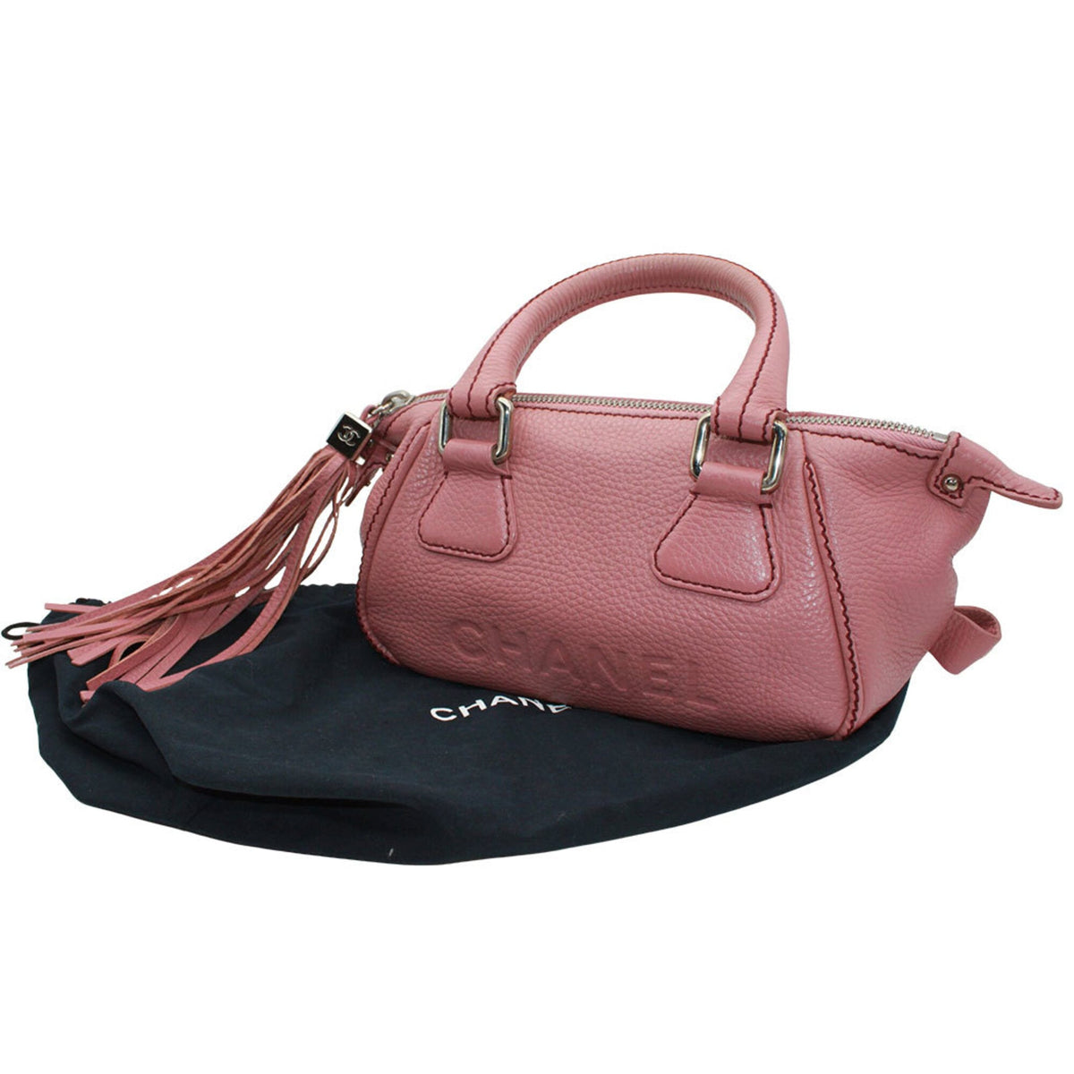 Chanel Pink Leather Handbag (Pre-Owned)