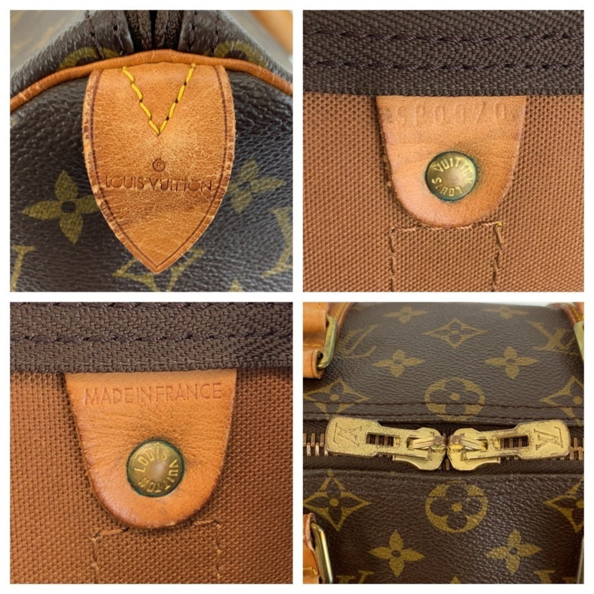 Louis Vuitton Brown Pvc Leather Boston Bag (Pre-Owned)