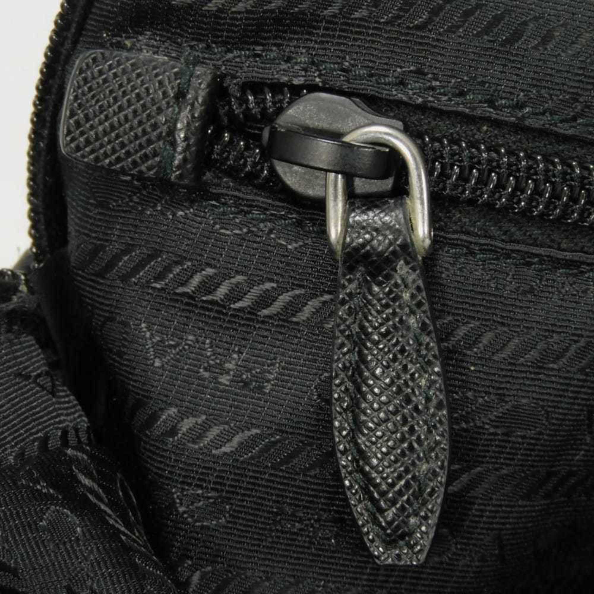 Prada Black Nero Vela Nylon Clutch Bag Pouch (Pre-Owned)