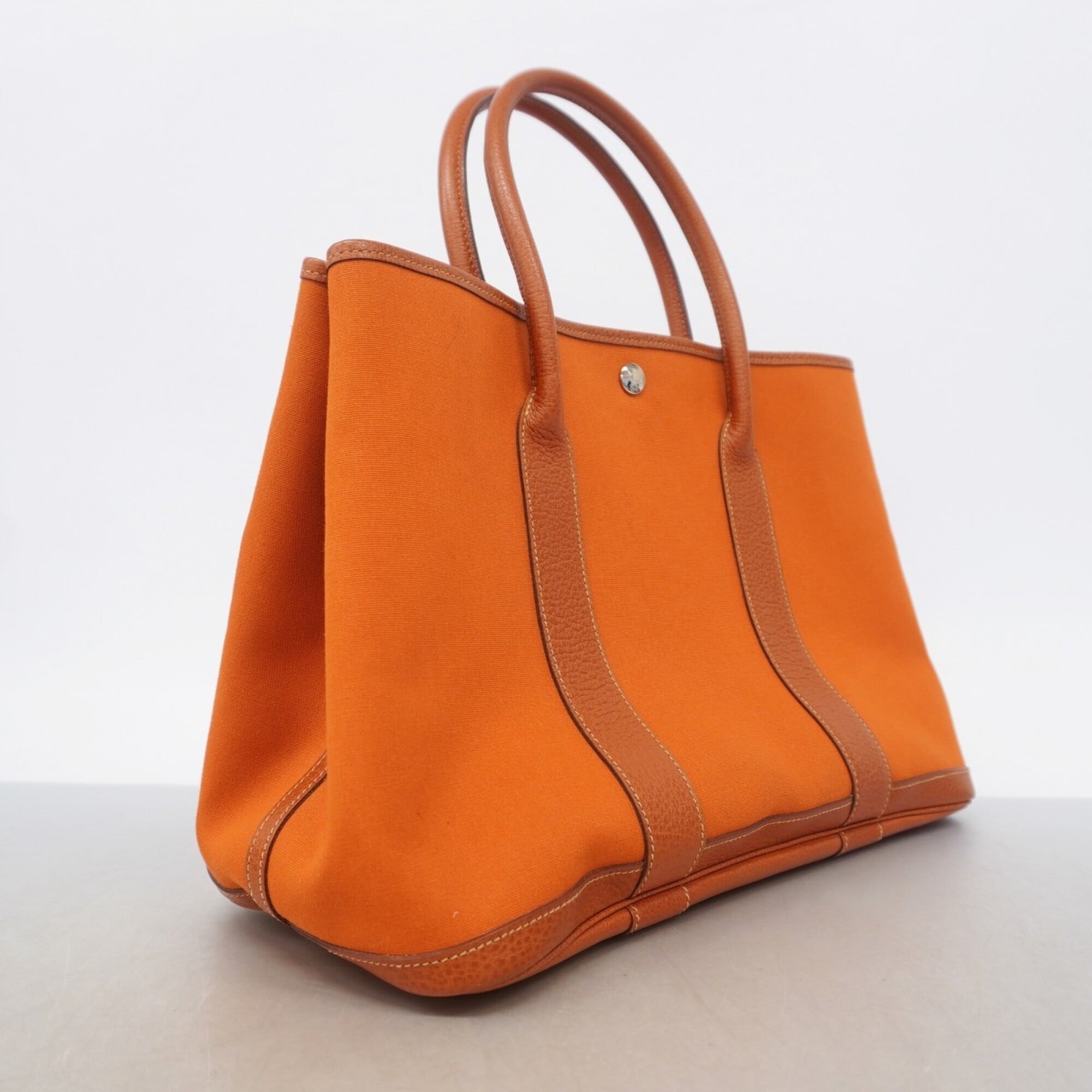 Hermes Orange Toile Officier Tote Bag (Pre-Owned)
