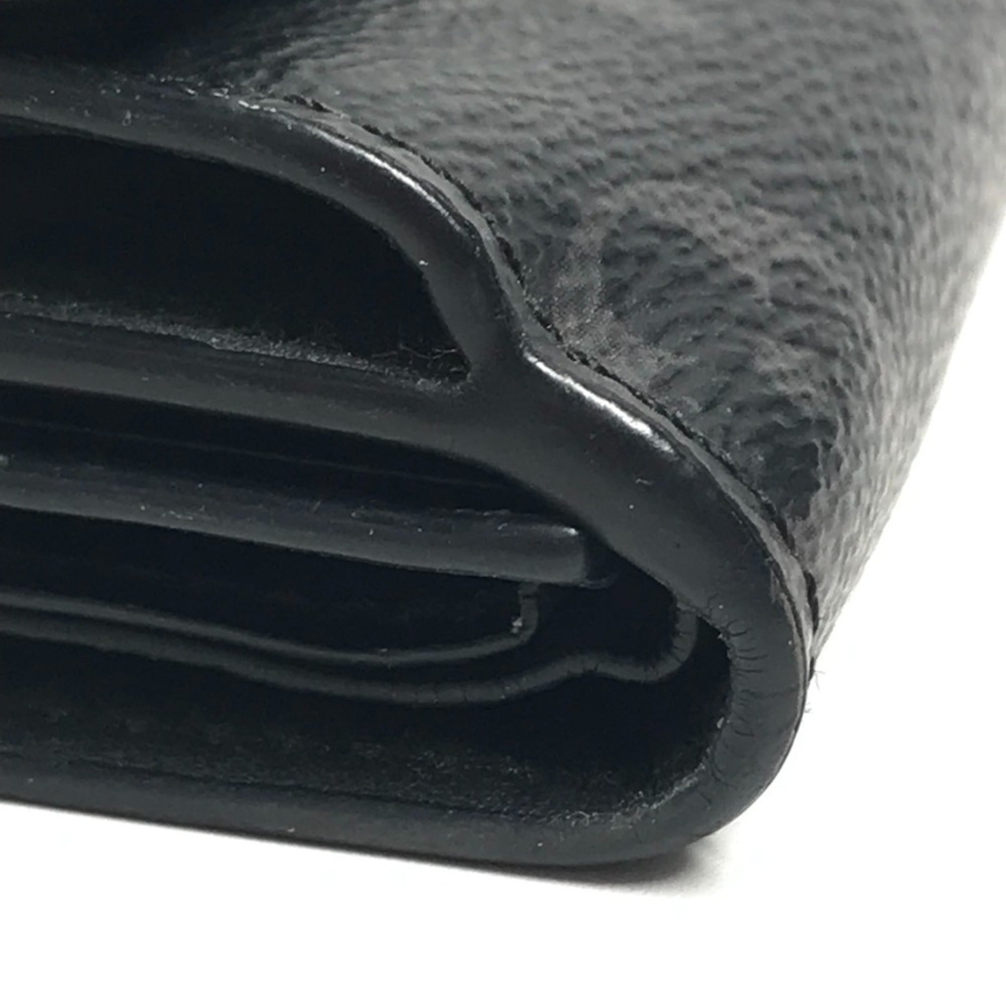 Louis Vuitton Black Gray Monogram Eclipse Canvas Wallet (Tri-Fold) (Pre-Owned)