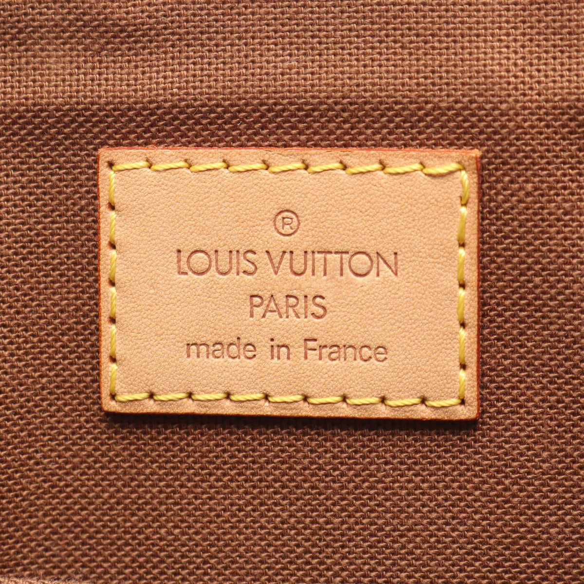 Louis Vuitton Brown Monogram Coated Canvas Leather Handbag Tote Bag (Pre-Owned)