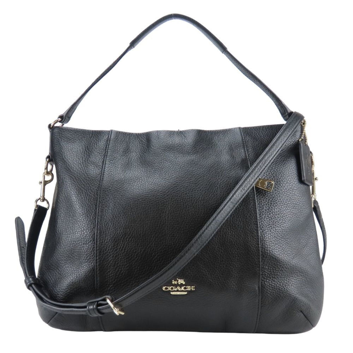 Coach Black Leather Shoulder Bag (Pre-Owned)