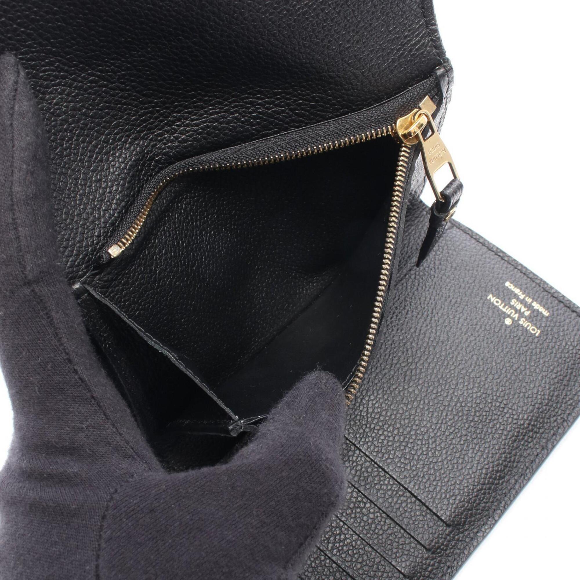 Louis Vuitton Black Noir Monogram Empreinte Leather Wallet (Tri-Fold) (Pre-Owned)