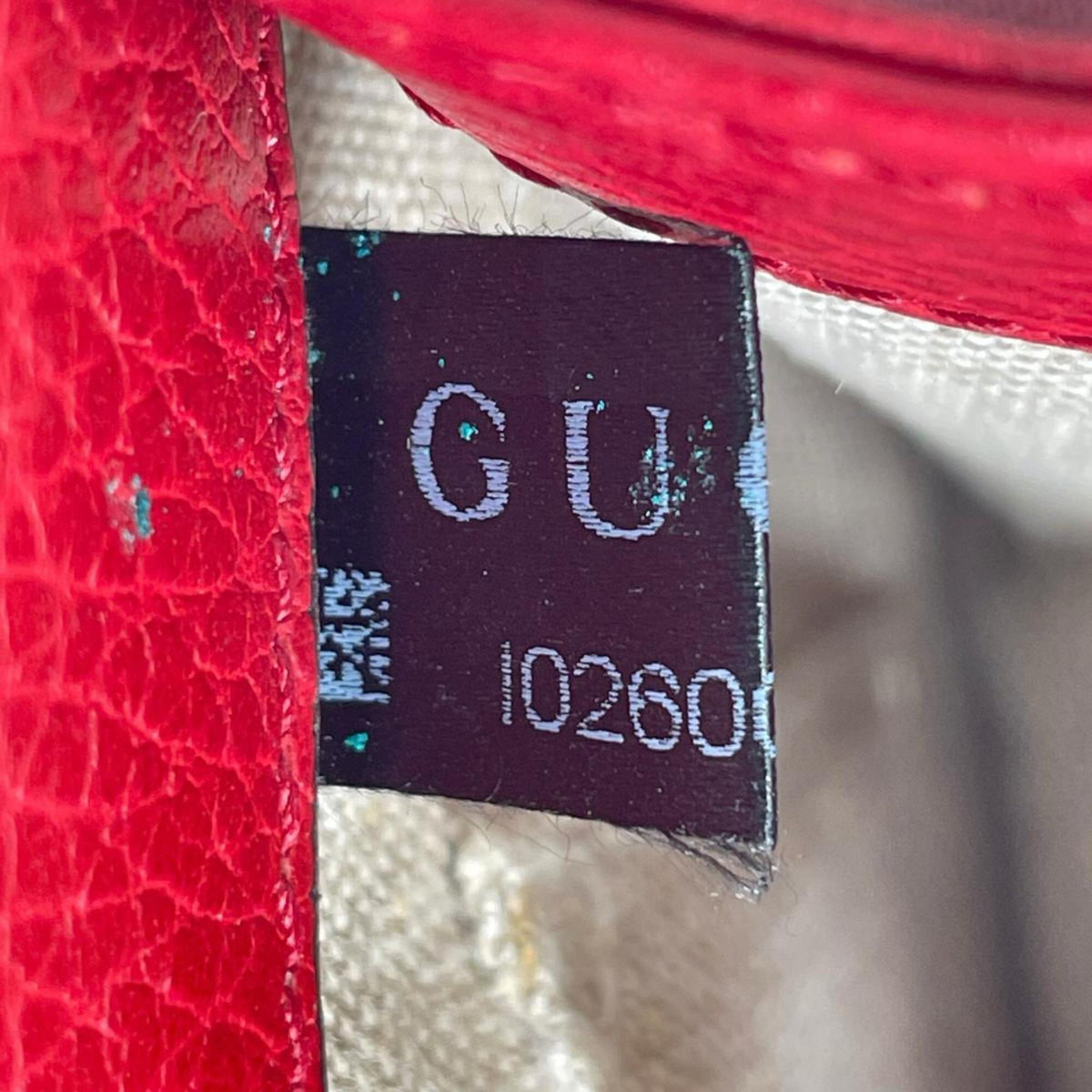 Gucci Red Color Leather Shoulder Bag (Pre-Owned)