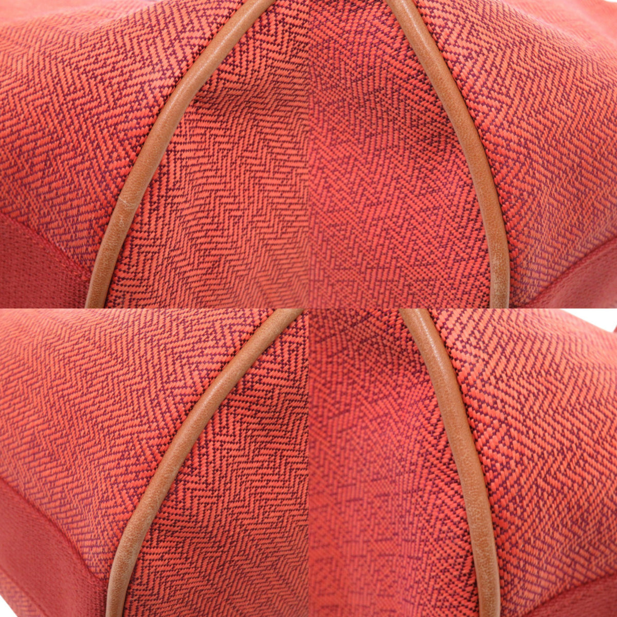Hermes Orange Toile H Handbag (Pre-Owned)